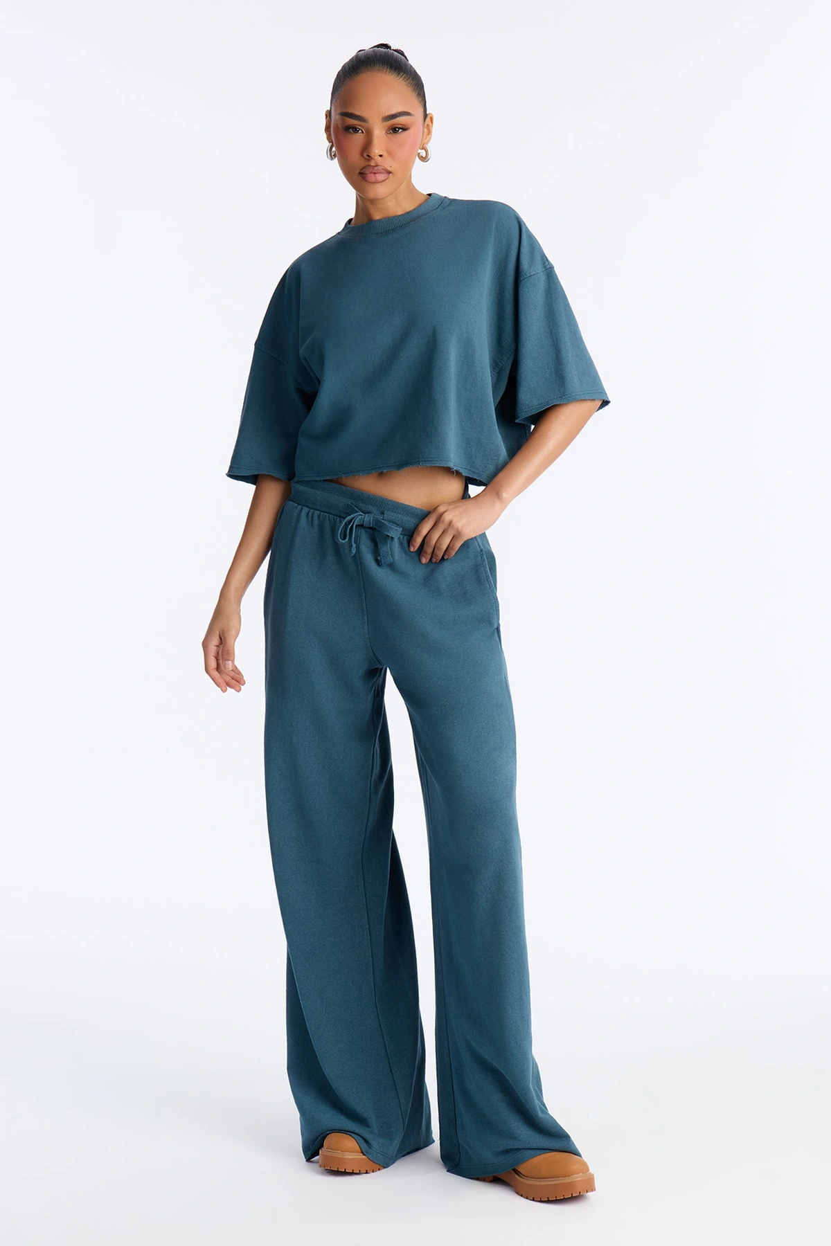 Strollin' Around Pant Set - Teal — Verde-petróleo