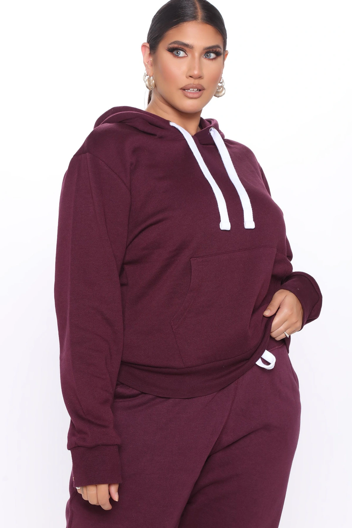 Relaxed Vibe Solid Hoodie - Plum — Plum