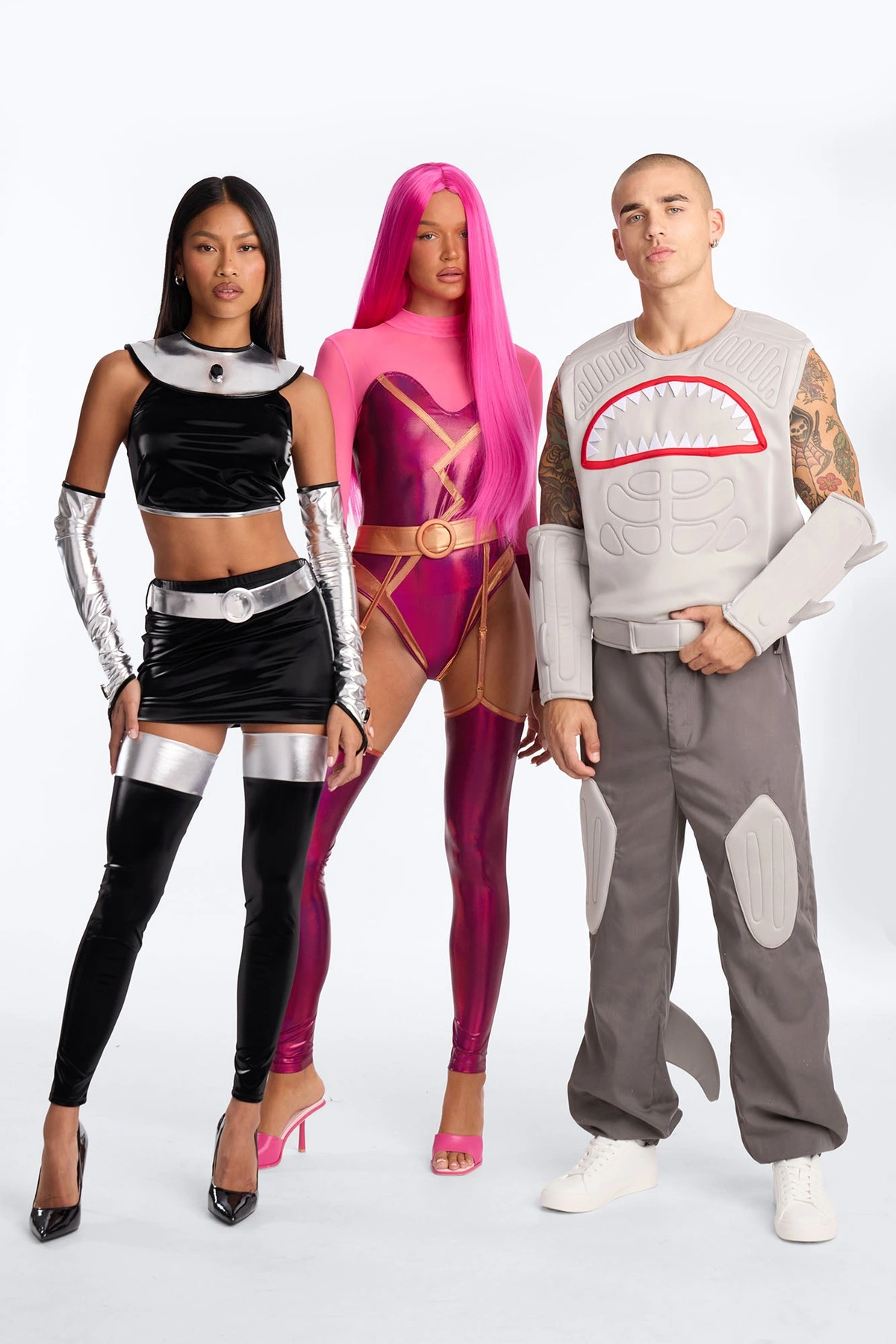 Problematic But Cute 5 Piece Costume Set - Silver/Combo — Prateado/combinação