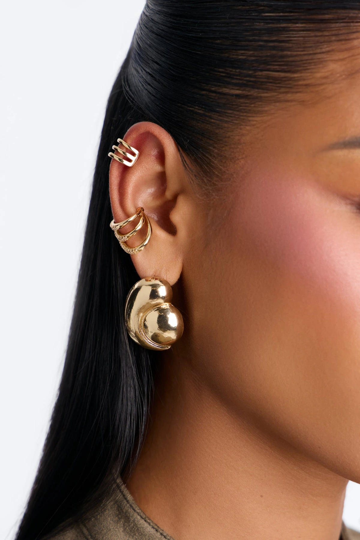Weekender 2 Piece Ear Cuff Set - Gold — Dourado