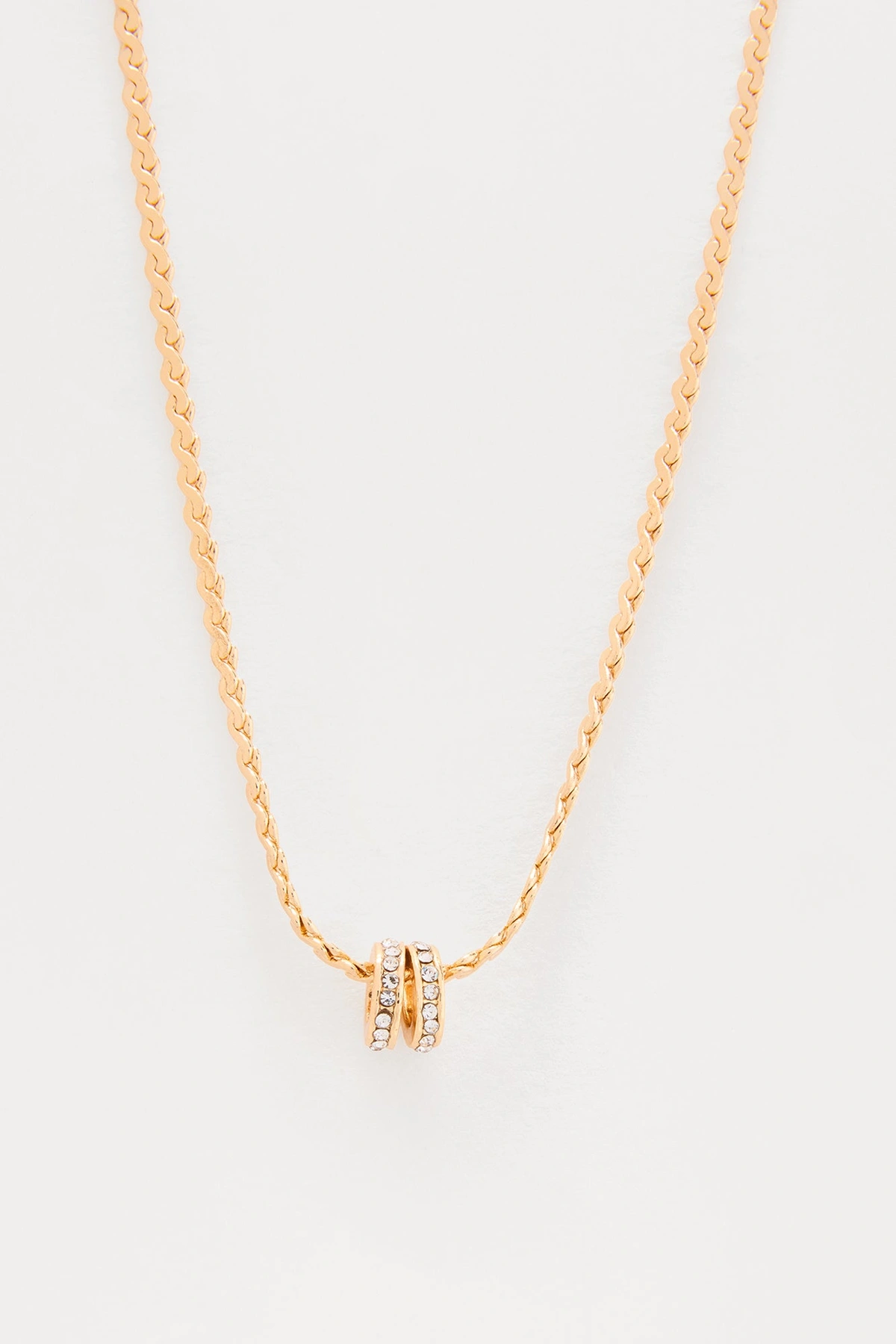 Simple Spell Single Chain Necklace - Gold — Dourado