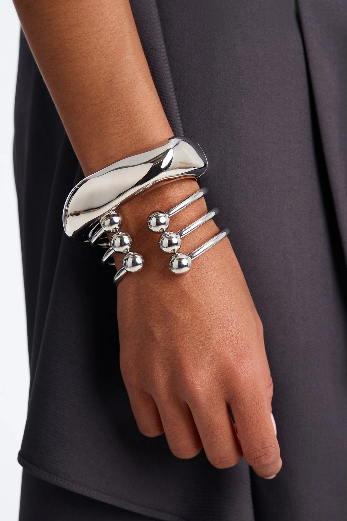 Got A Hold On Me 2 Piece Bracelet Set - Silver — Prateado
