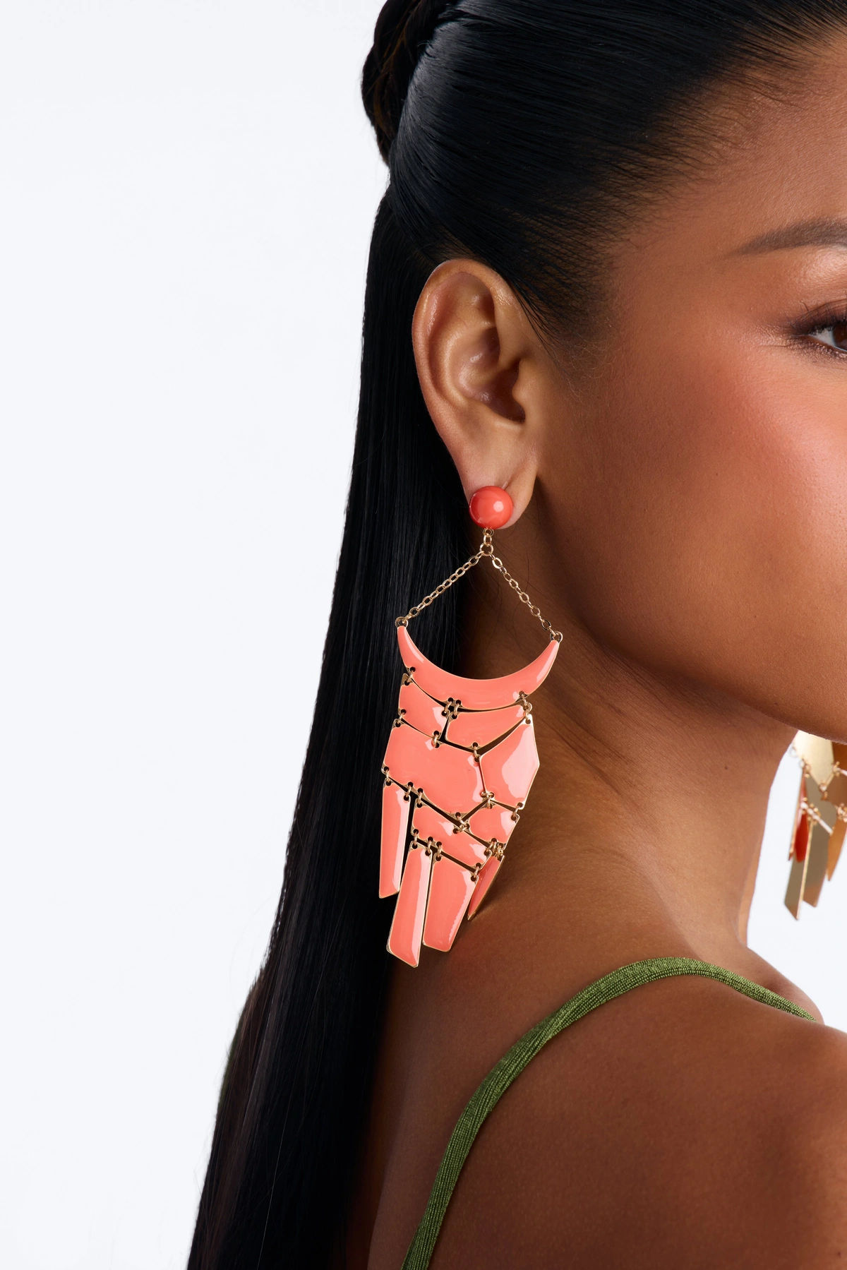 Sweet Cover Drop Earrings - Orange — Laranja