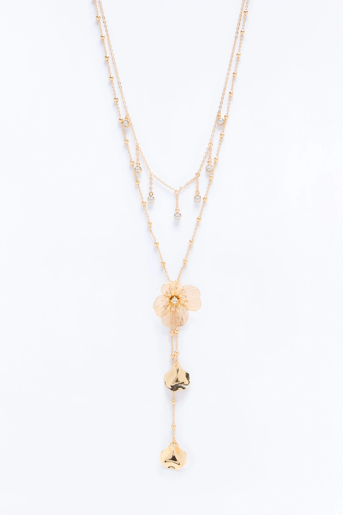 Pretty With A Sting Layered Necklace - Gold — Dourado