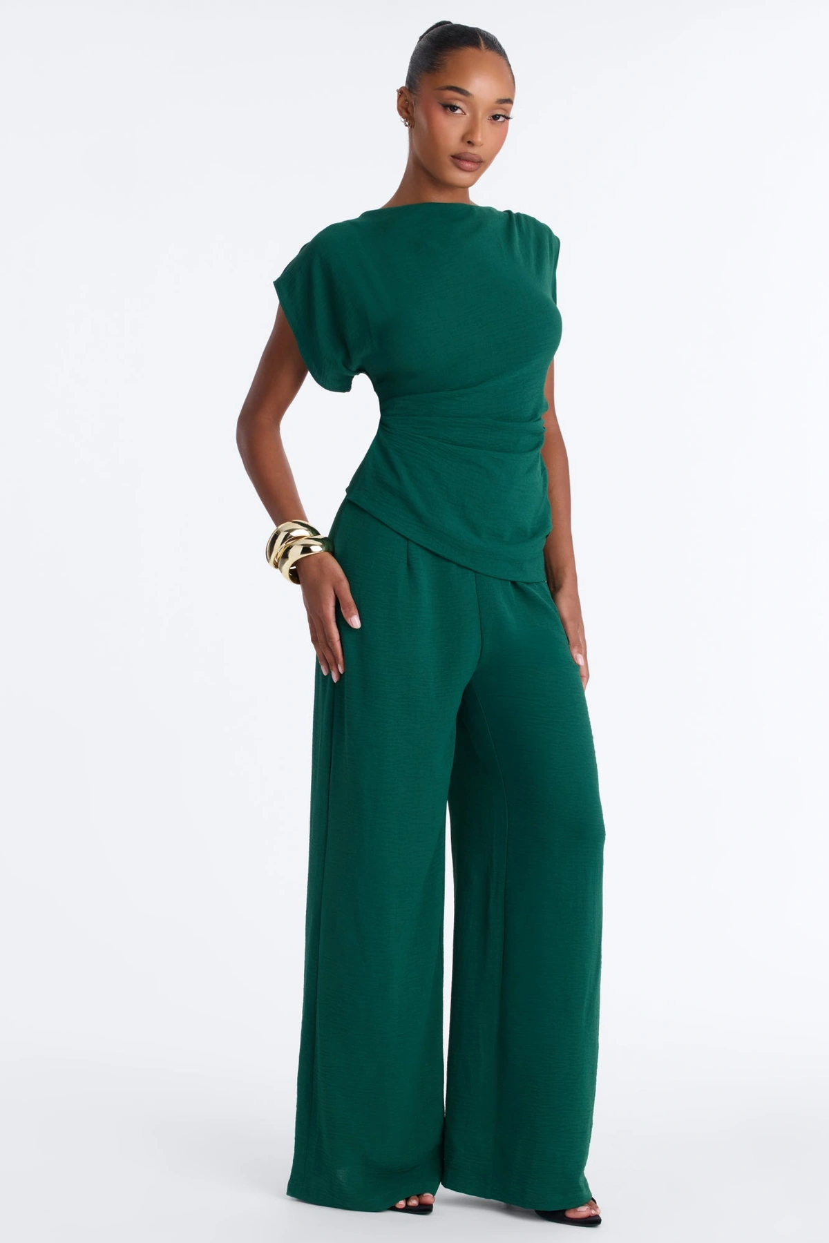 Best Influence High Neck Jumpsuit - Hunter — Verde-escuro