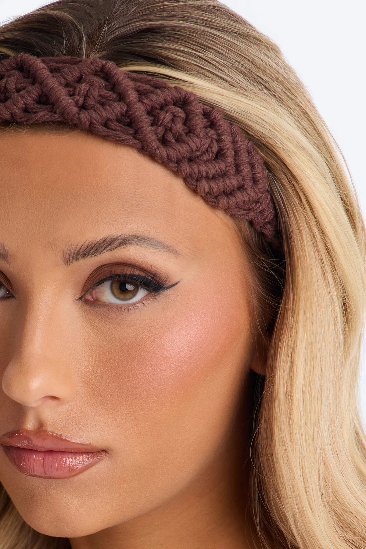 Braid My Hair Crochet Headband - Brown — Castanho