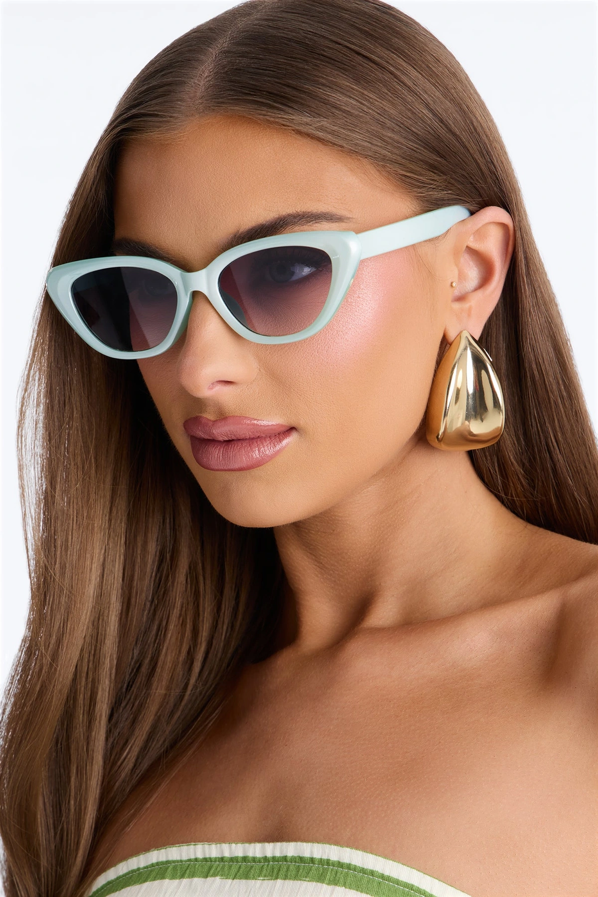 Up Town Gal Sunglasses - Blue/combo — Azul/combinação