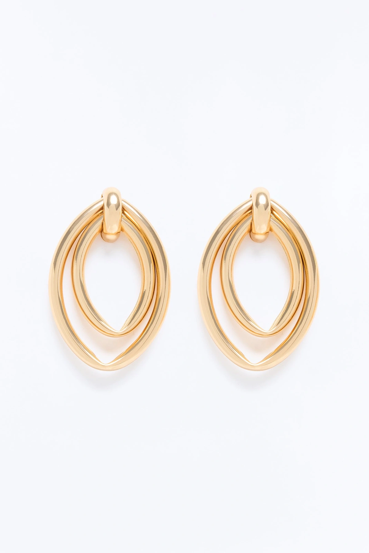 Street Icon Drop Earrings - Gold — Dourado