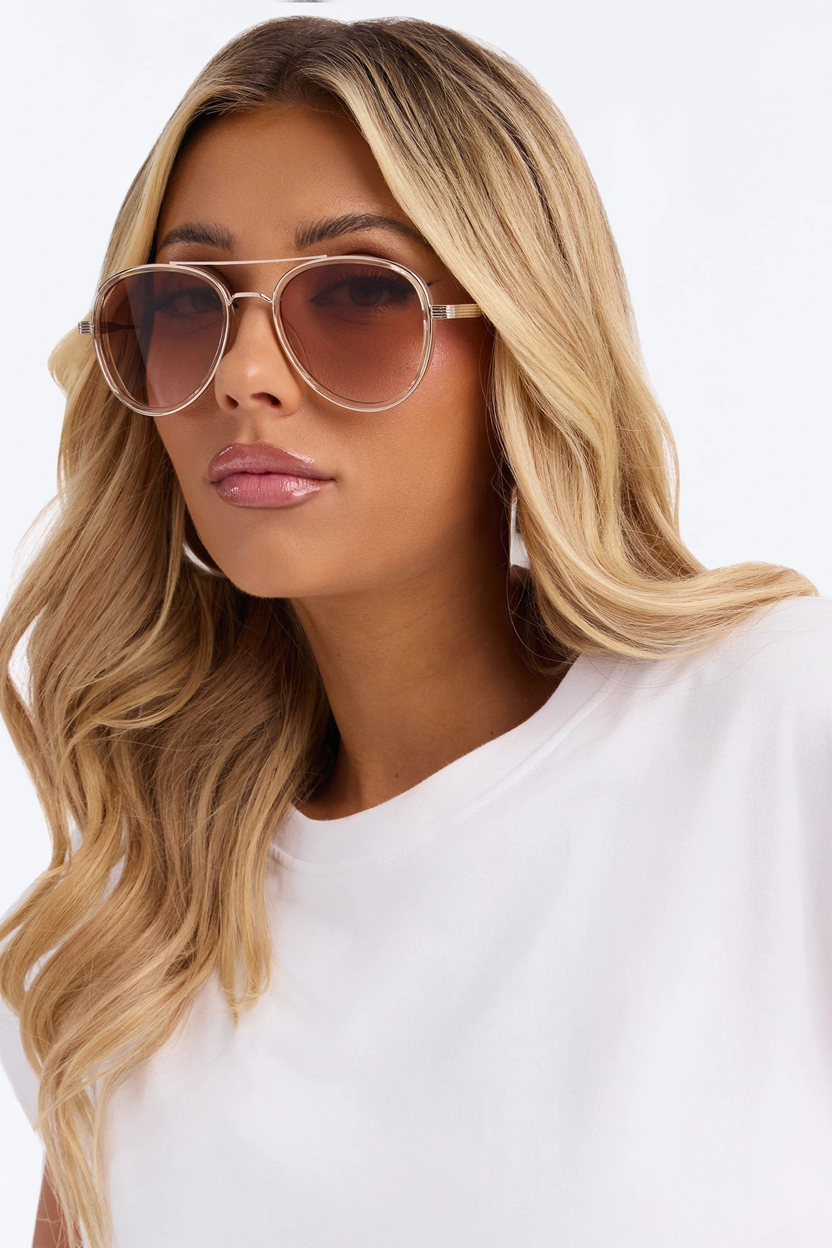 Pilot Princess Sunglasses - Beige/Brown — Bege/Castanho