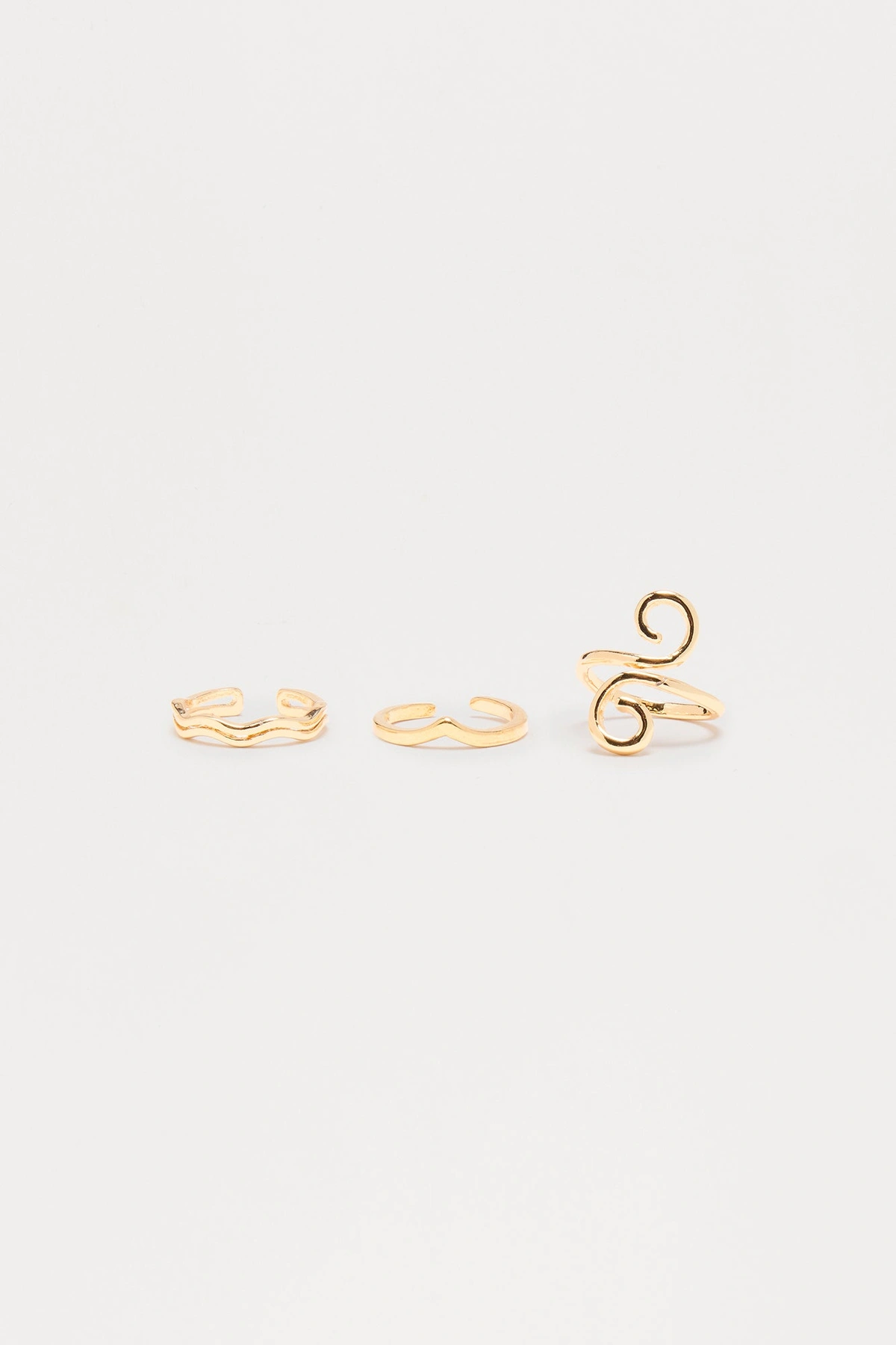 You're My Muse 3 Piece Toe Ring Set - Gold — Dourado