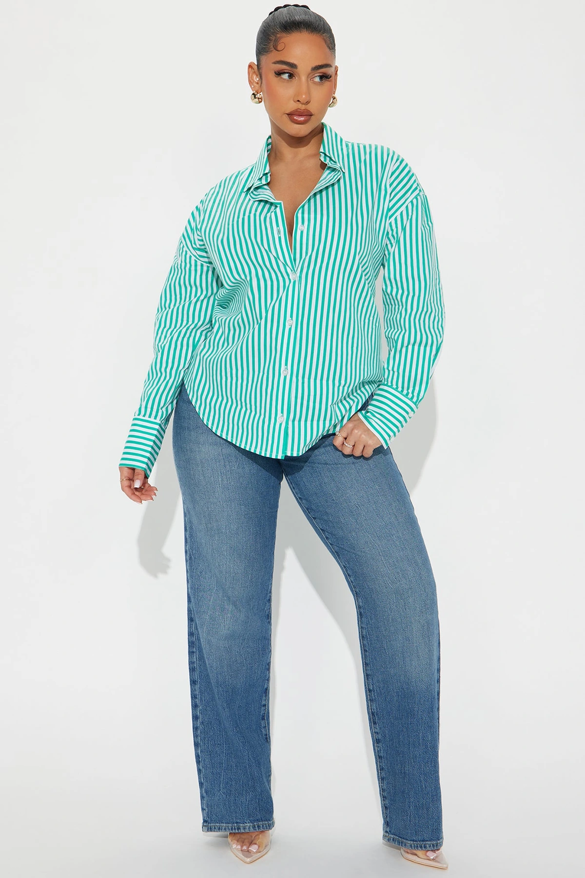 Newport Striped Shirt - Green/combo — Verde/combinação