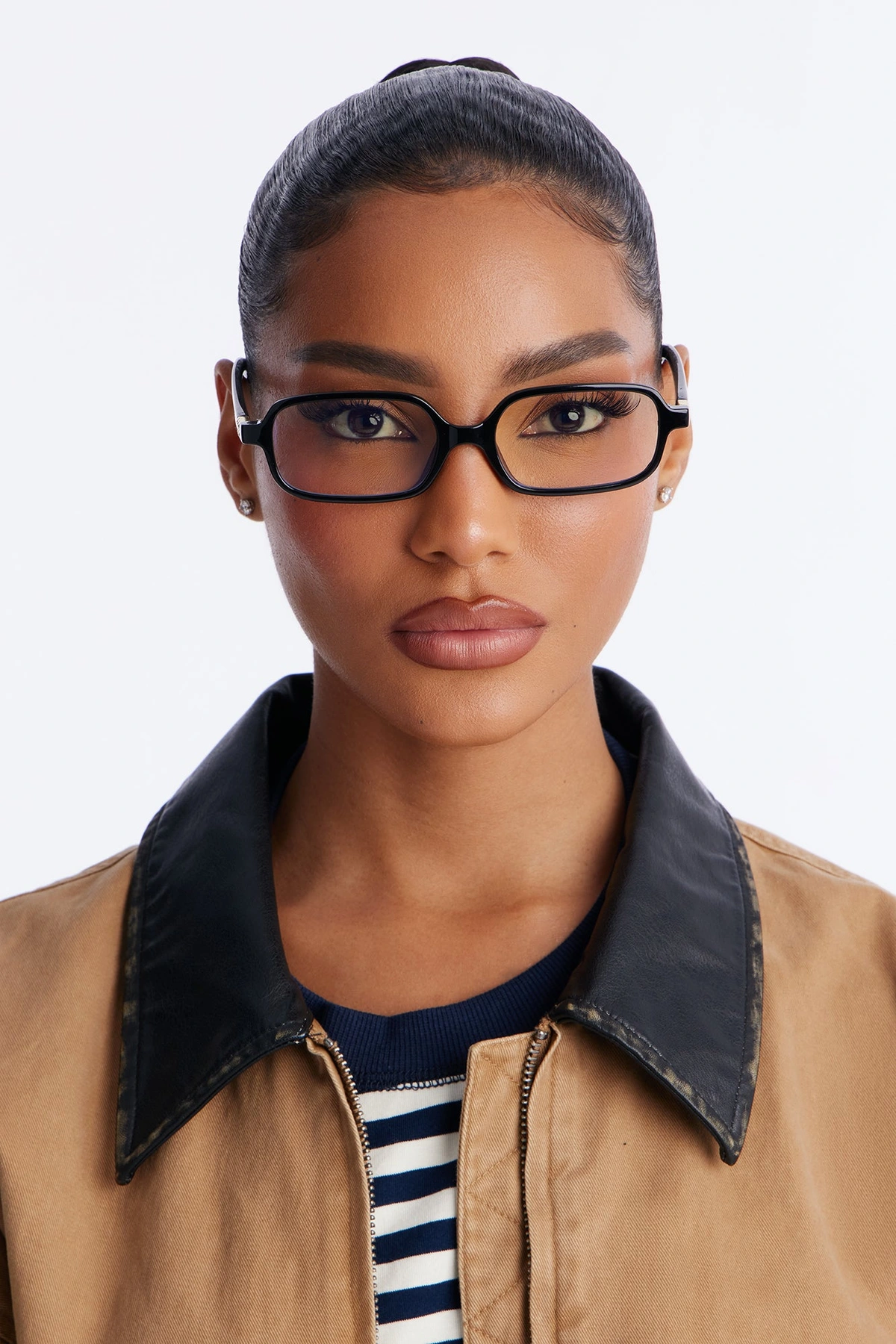 Mira Square Blue Light Glasses - Black — Preto