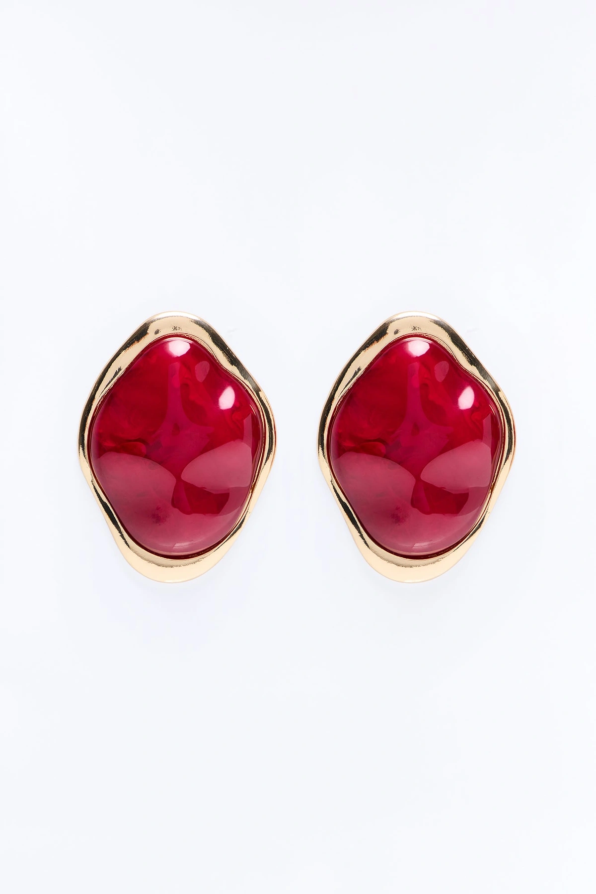 Selene Jeweled Earrings - Burgundy/combo — Bordô/combinação