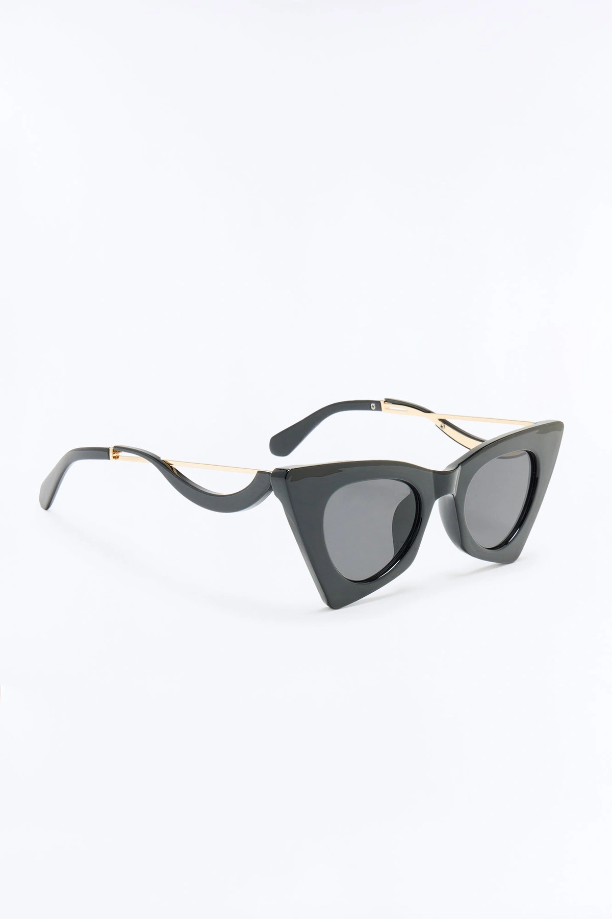 All The Rage Cat Eye Sunglasses - Black — Preto