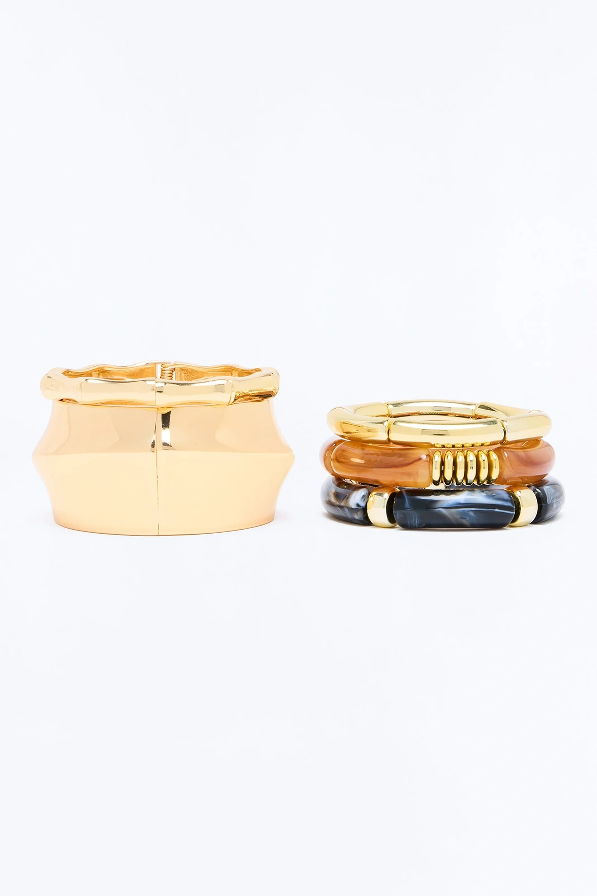 Beach Front 5 Piece Bracelet Set - Gold/combo — Dourado/combinação