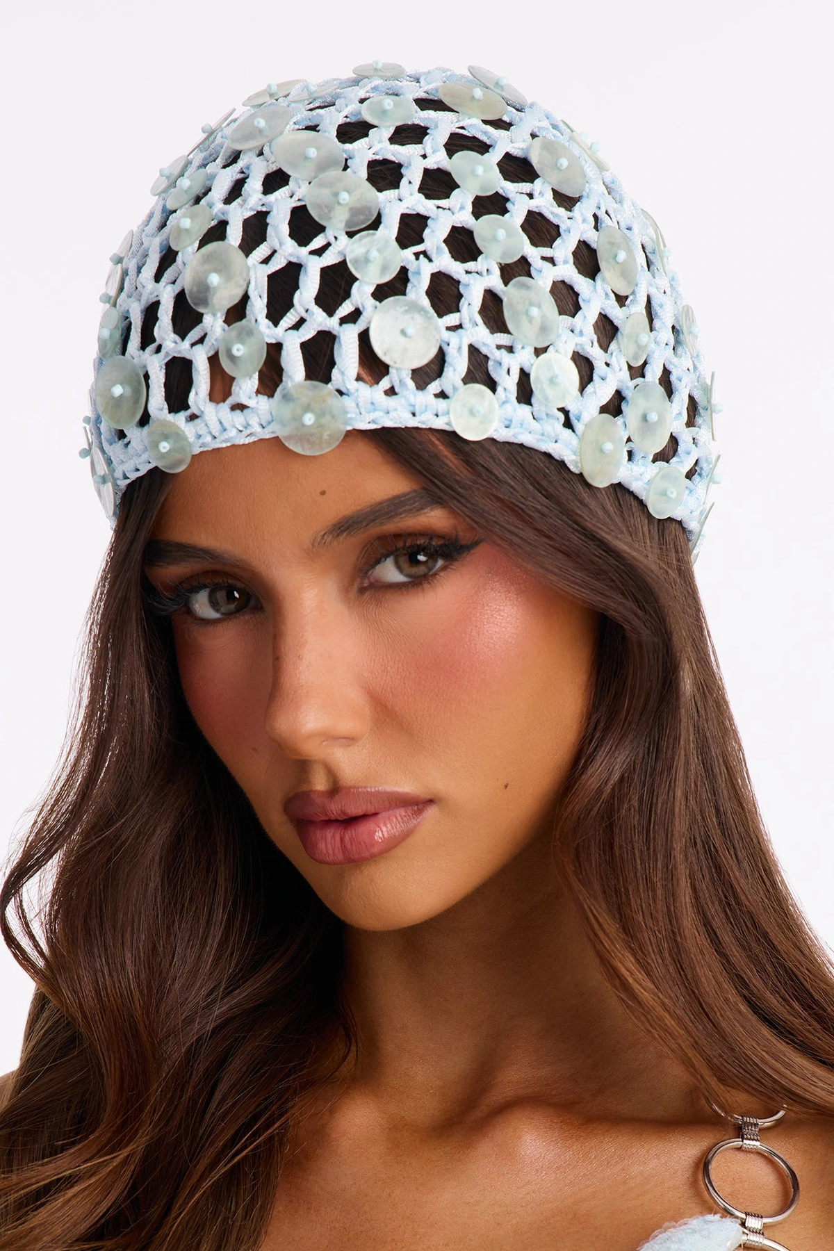 Deep Waters Crochet Beanie - Blue — Azul