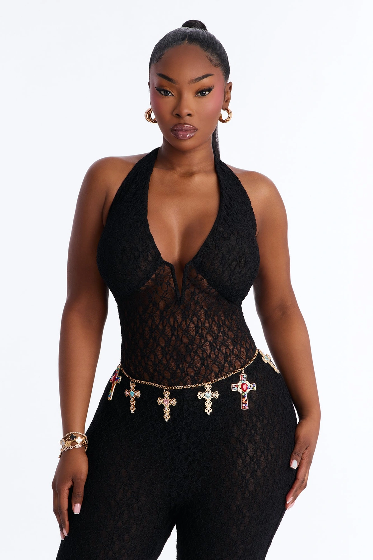 Faithfully Hot Chain Belt - Gold — Dourado