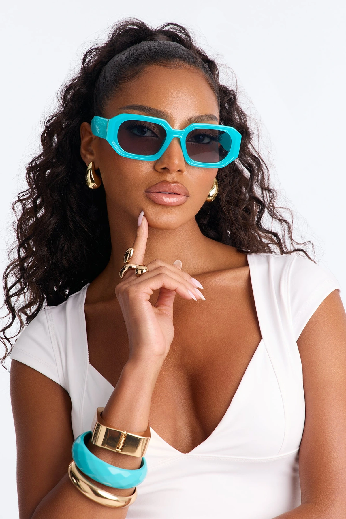 Loose Control Sunglasses - Blue — Azul
