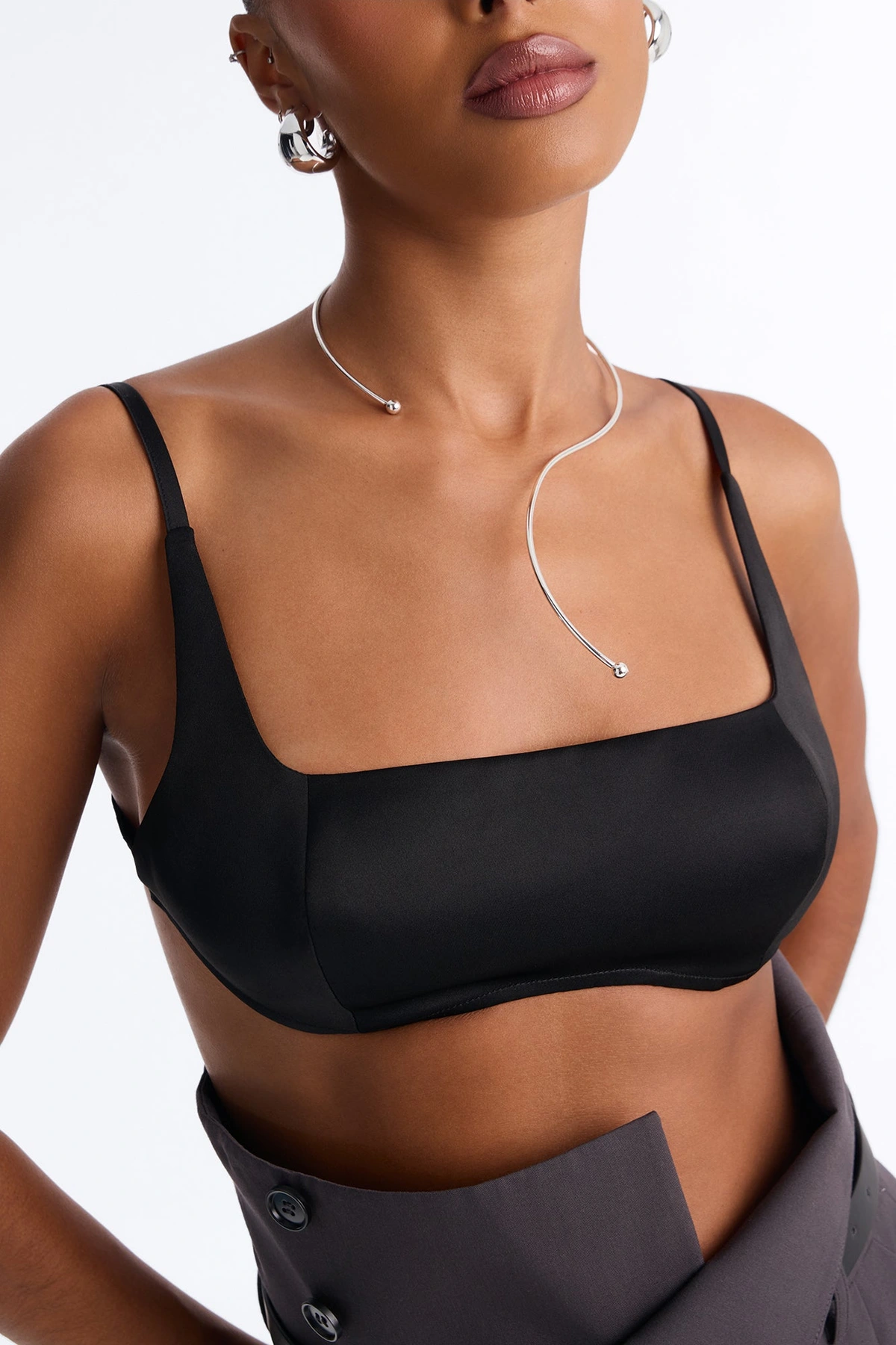 Making My Move Choker - Silver — Prateado