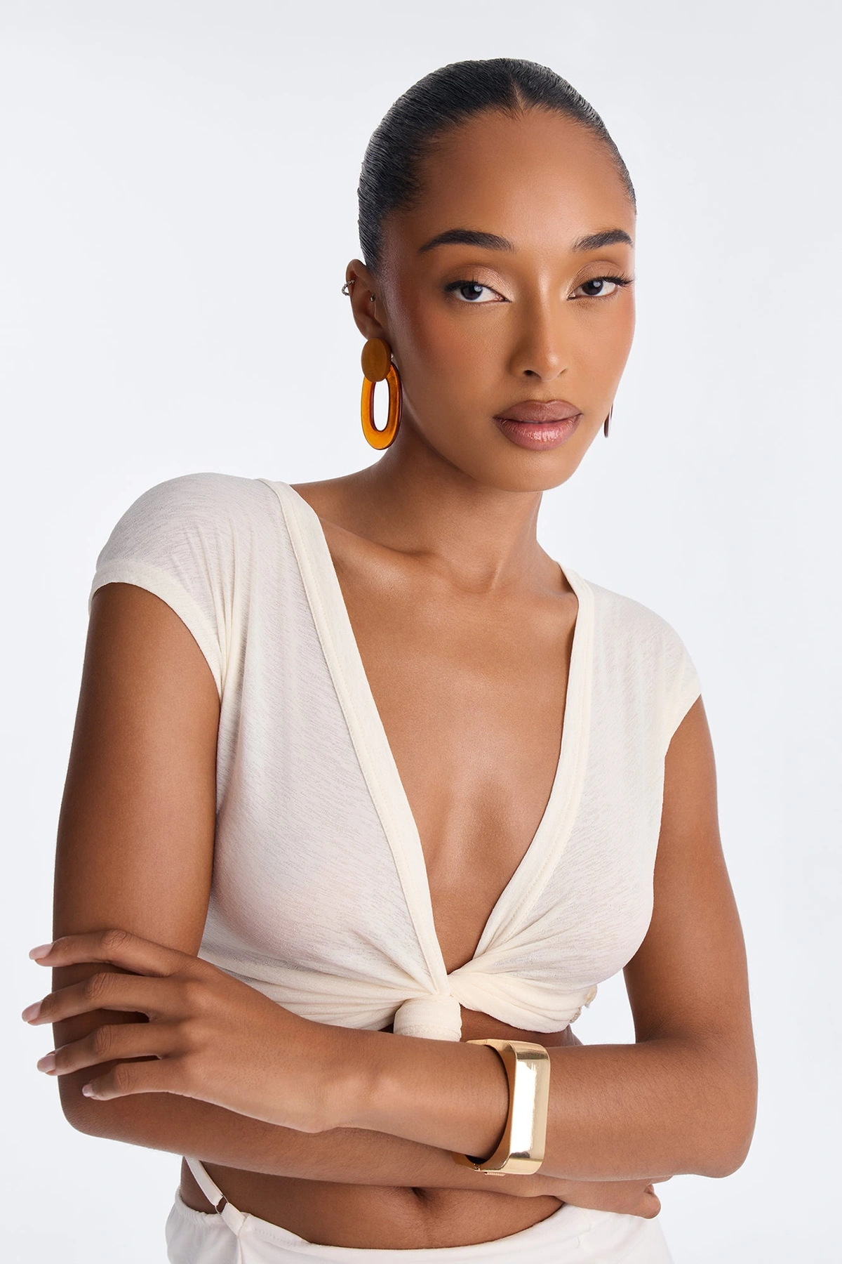 Take It Easy Drop Earrings - Brown — Castanho