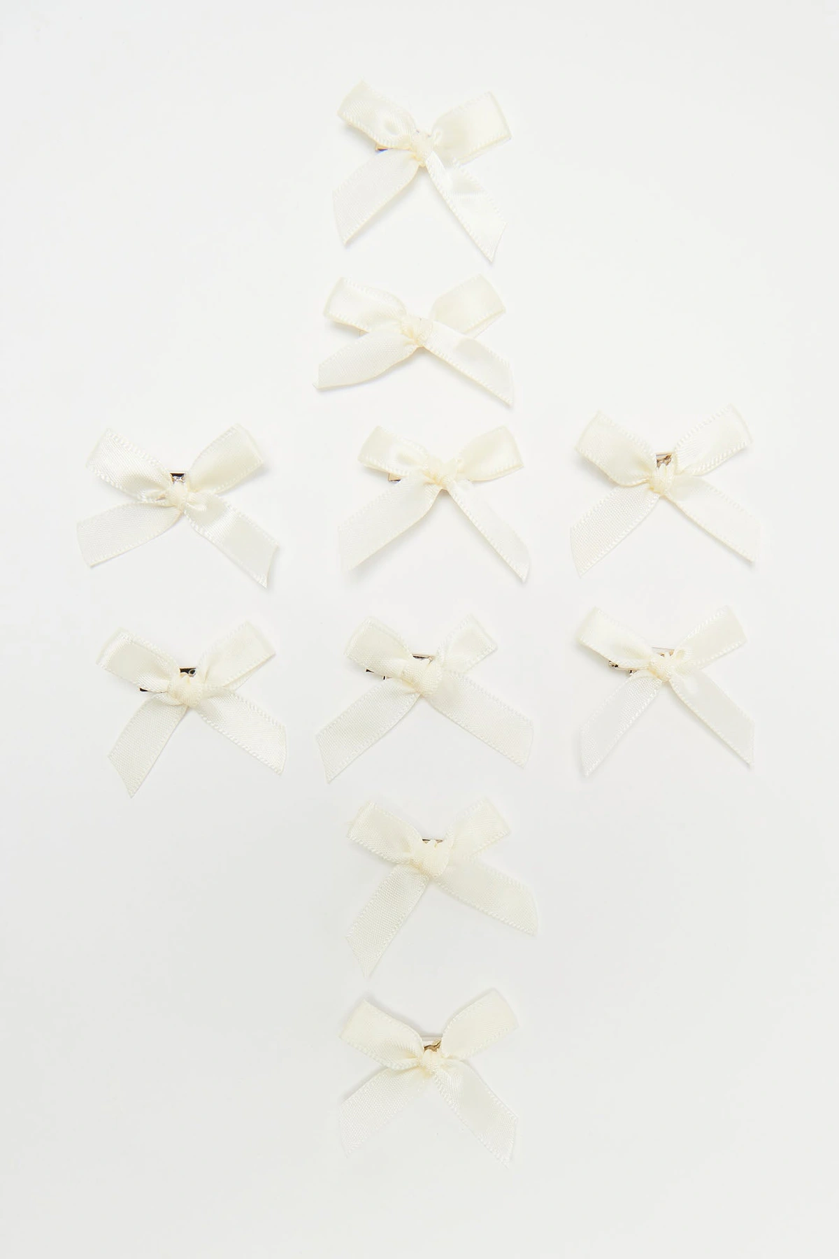 Too Cute To Be Stressed Hair Clip Set - White — Branco
