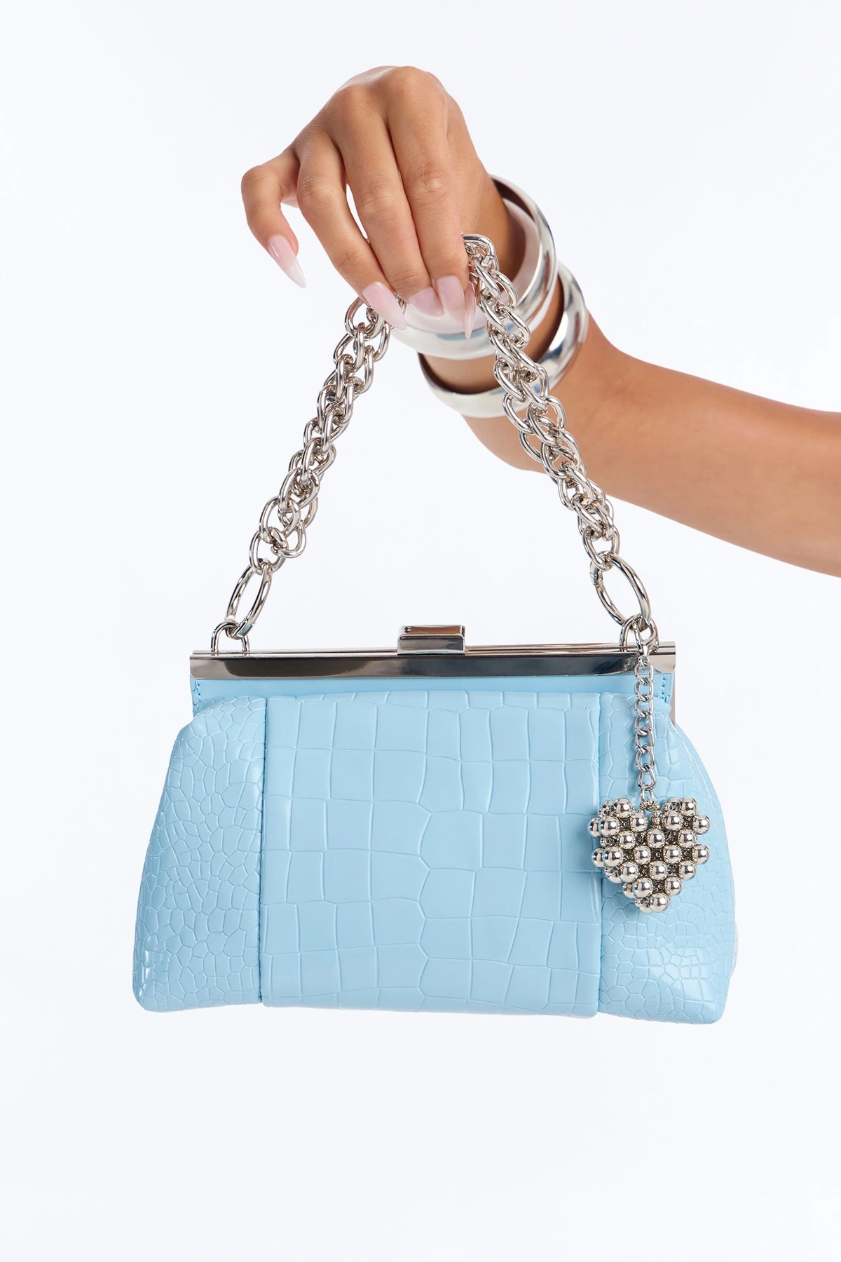 Love Letters Faux Leather Bag - Blue — Azul