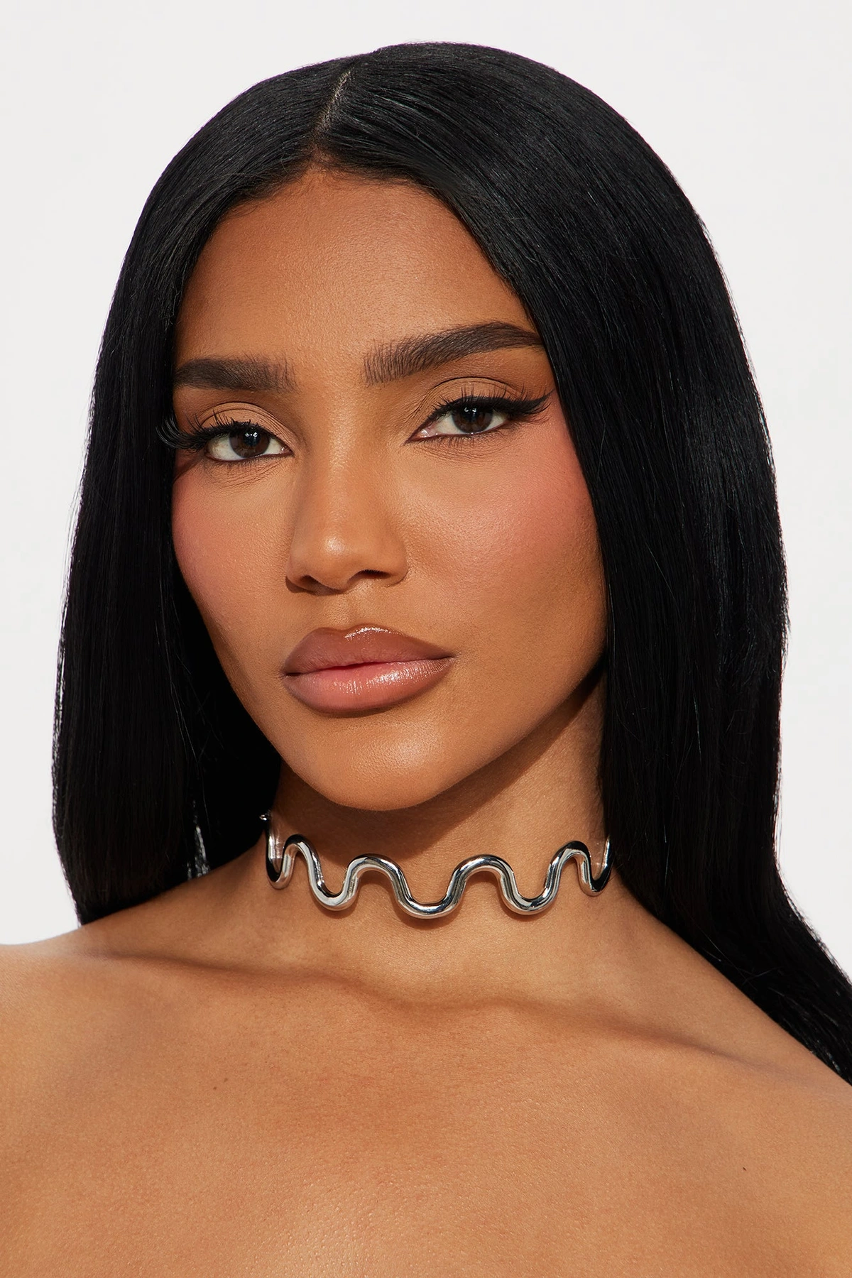 My Life Is A Roller Coaster Choker - Silver — Prateado