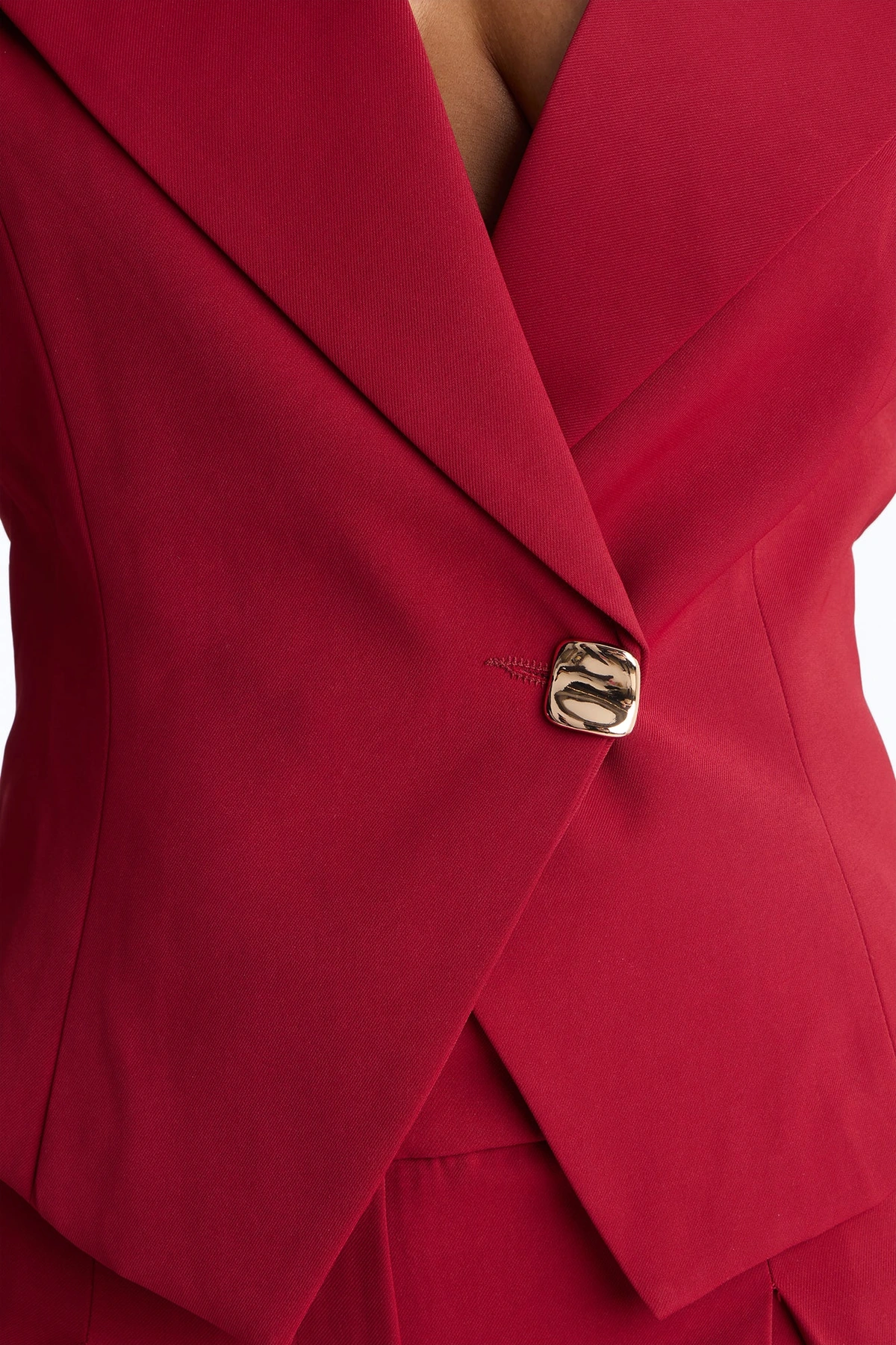 Feeling Polished Cinched Vest Pant Set - Burgundy — Bordô