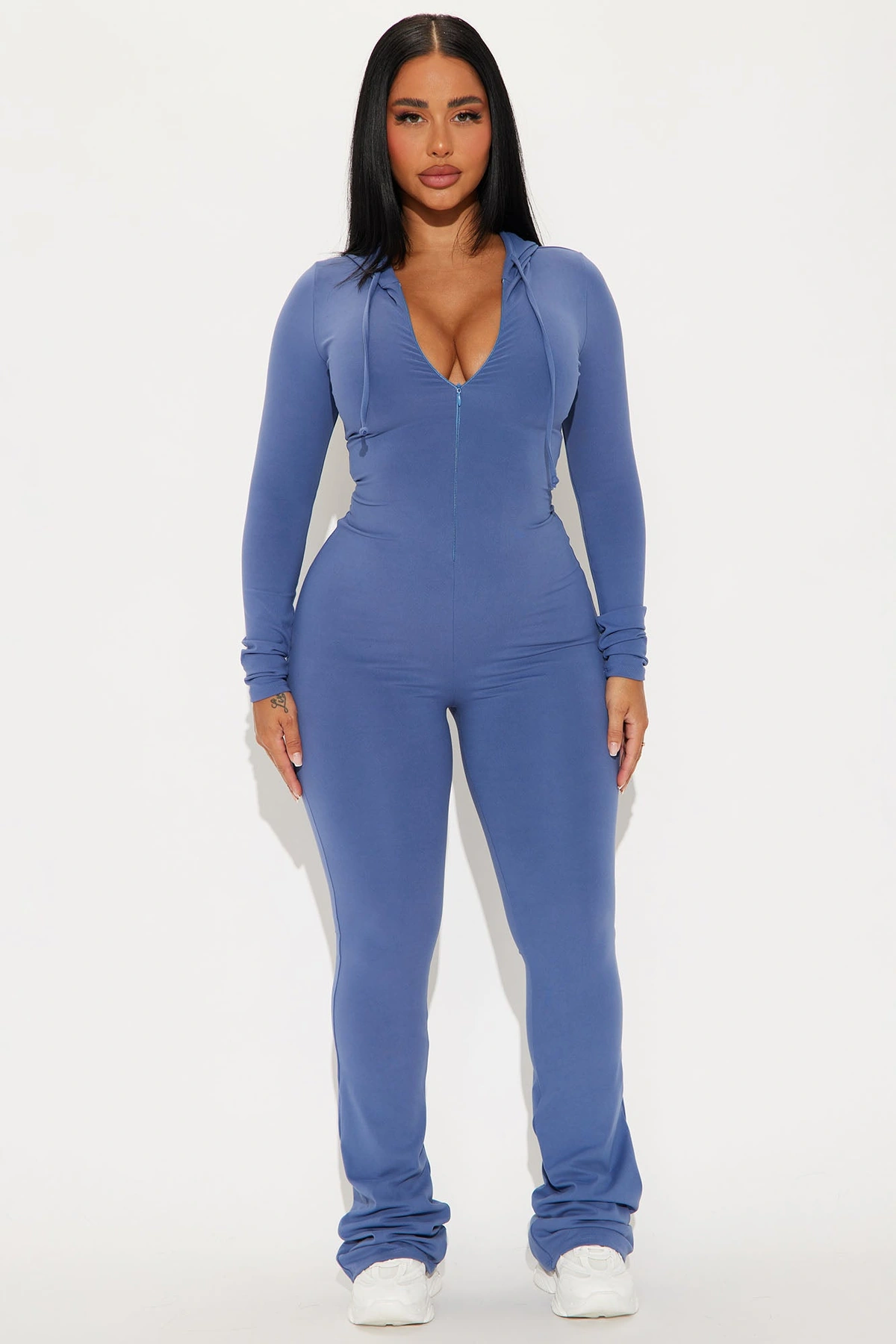 Luna Zip Up Jumpsuit - Blue — Azul
