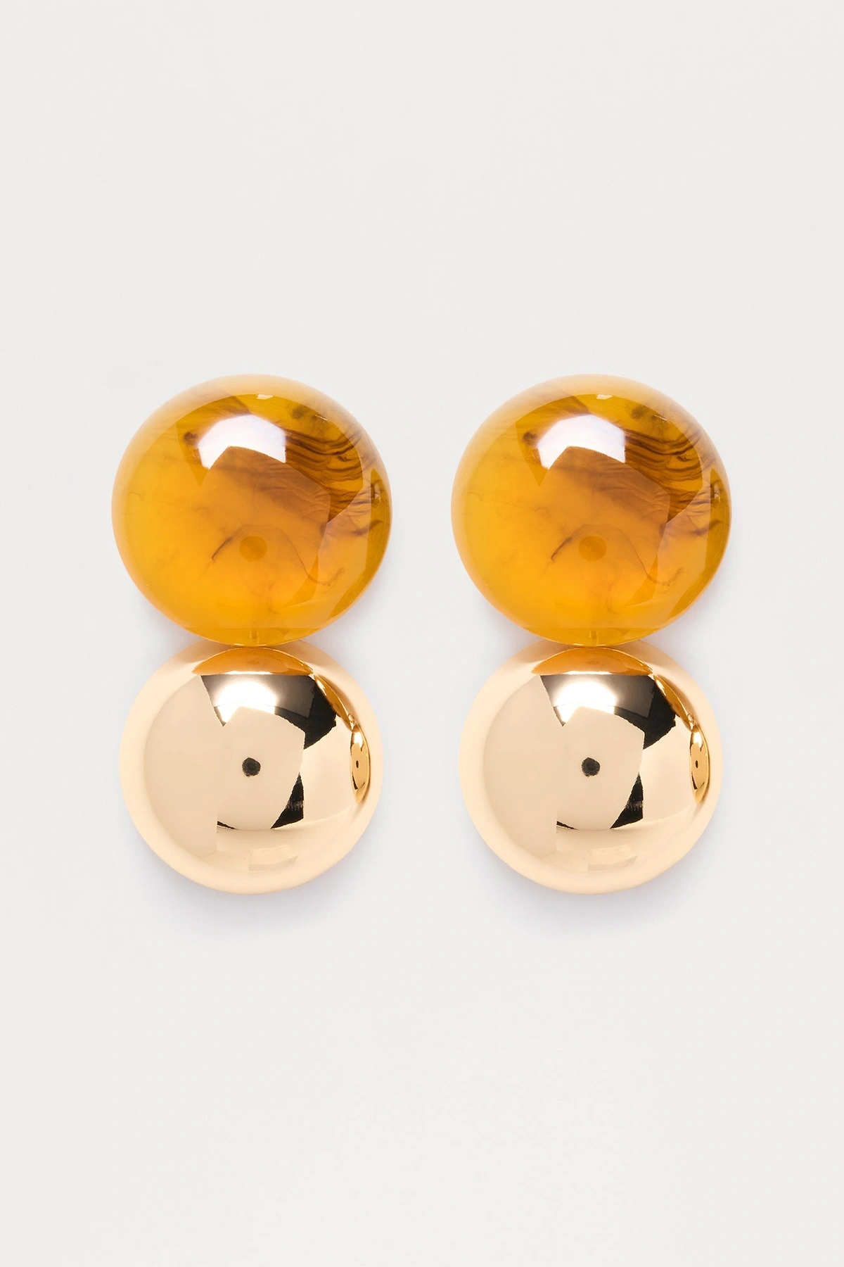 Golden Gaze Tiger's Eye Drop Earrings - Gold/Brown — Dourado/Castanho