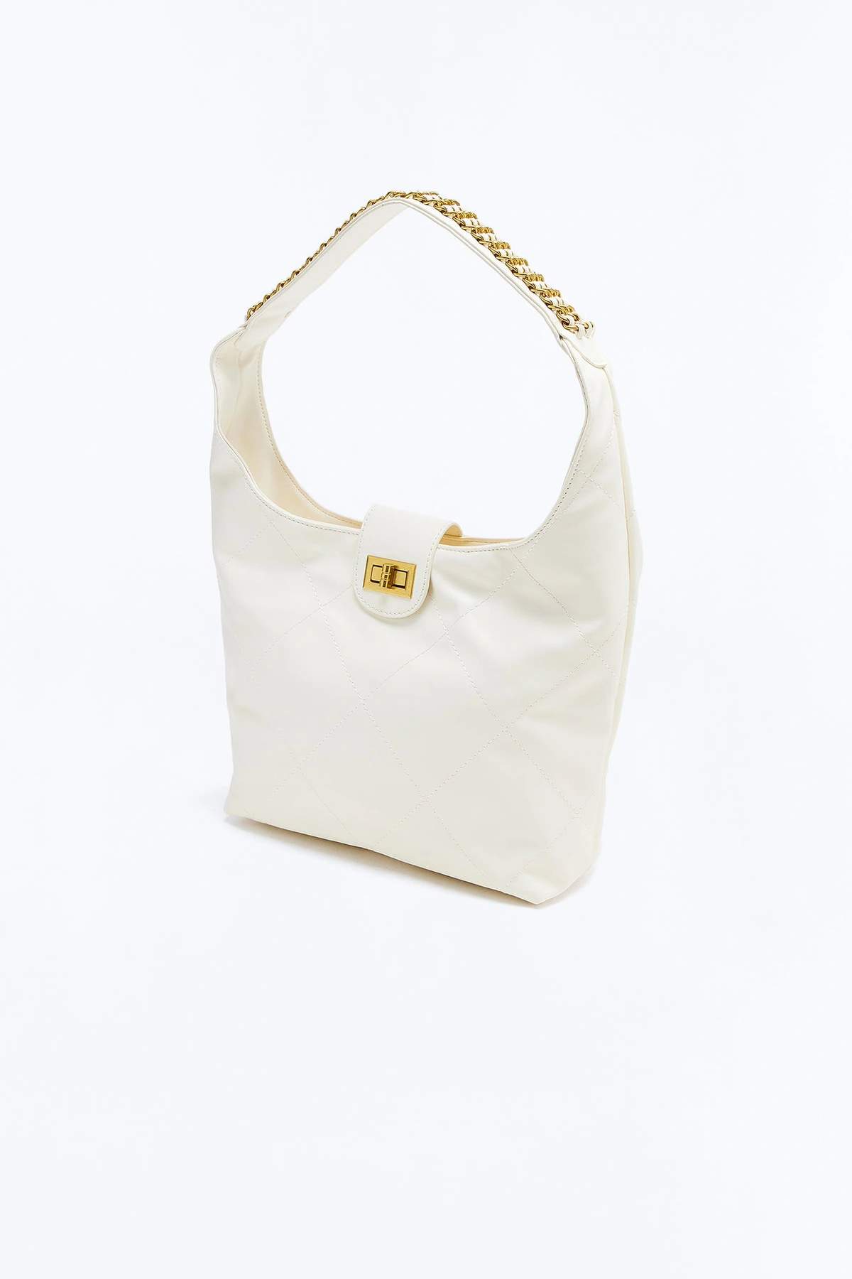 Risky Business Faux Leather Shoulder Bag - Ivory — Marfim