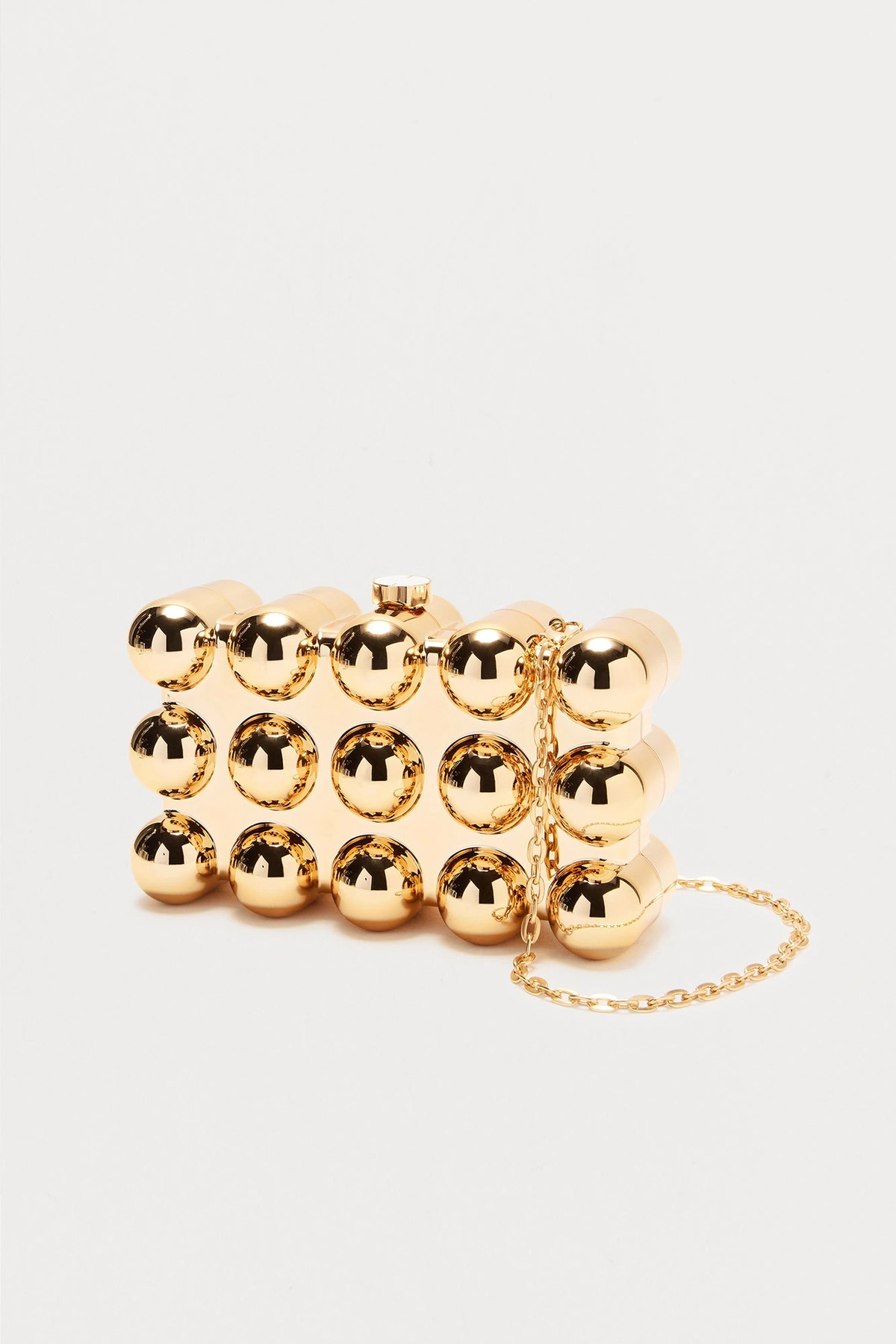 Betsey Bubble Clutch - Gold — Dourado