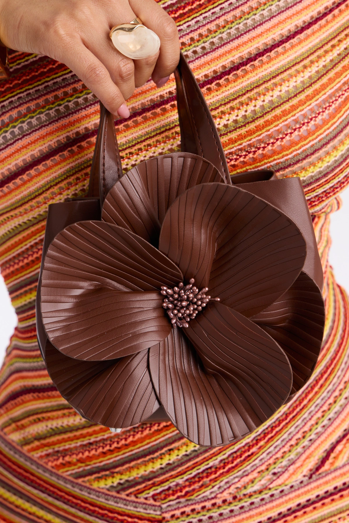 Flora Handbag - Brown — Castanho