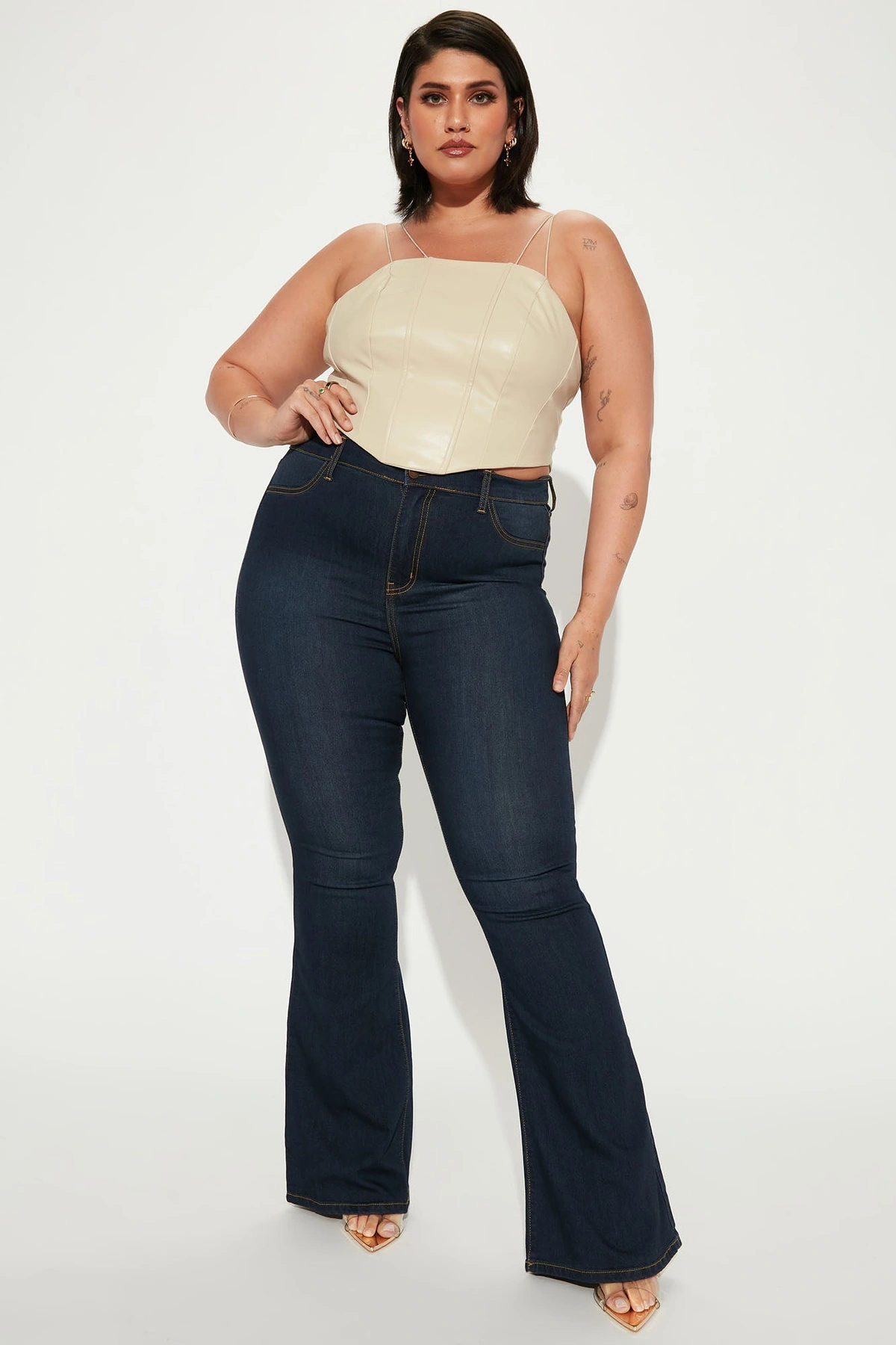 Deep In My Soul Flare Jeans - Dark Denim — escuro Ganga