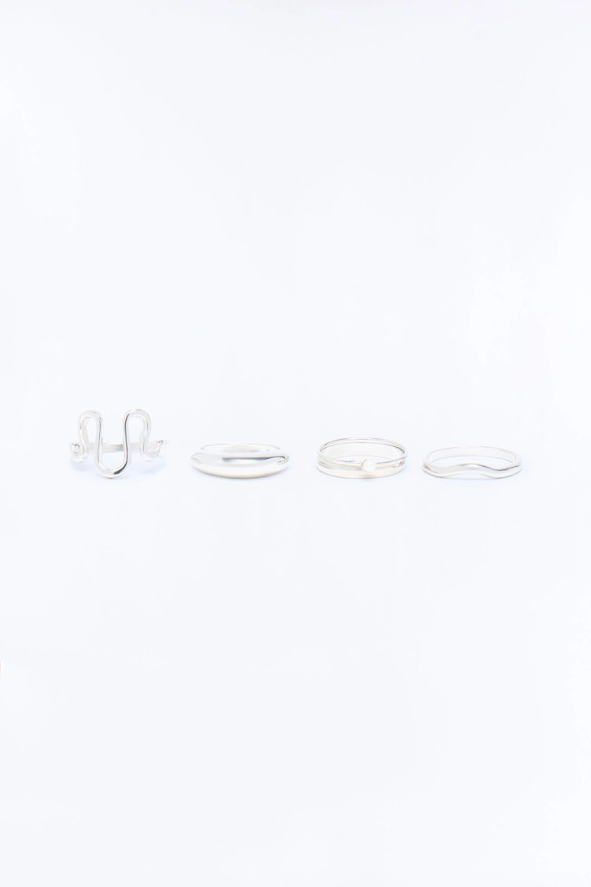 Best To Me 5 Piece Ring Set - Silver — Prateado