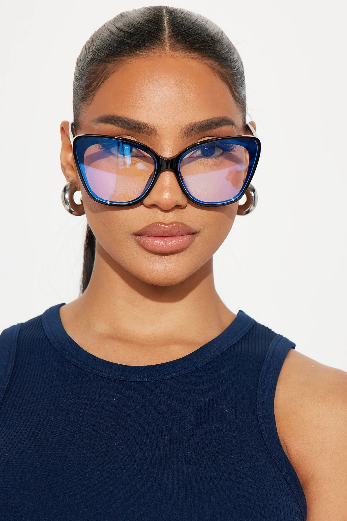 Mean Serious Business Blue Light Glasses - Black — Preto