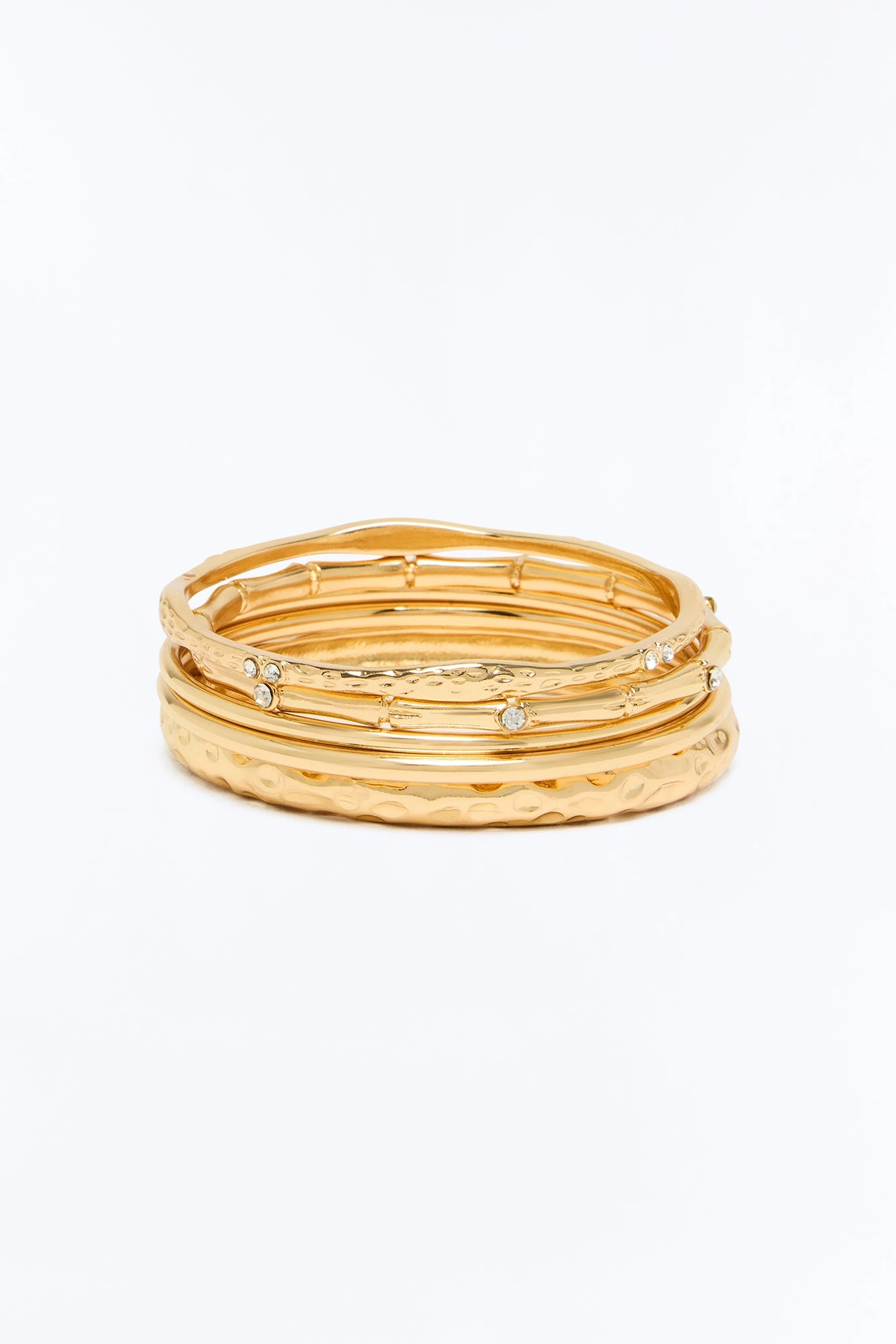 Don't Want To Let Go 5 Piece Bracelet Set - Gold — Dourado