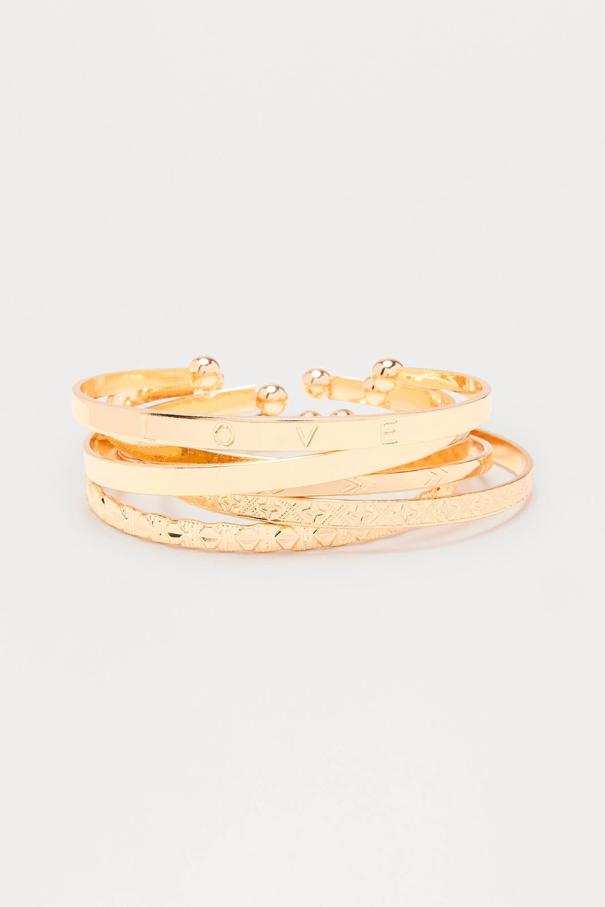 Anything For Love 6 Piece Bangle Set - Gold — Dourado
