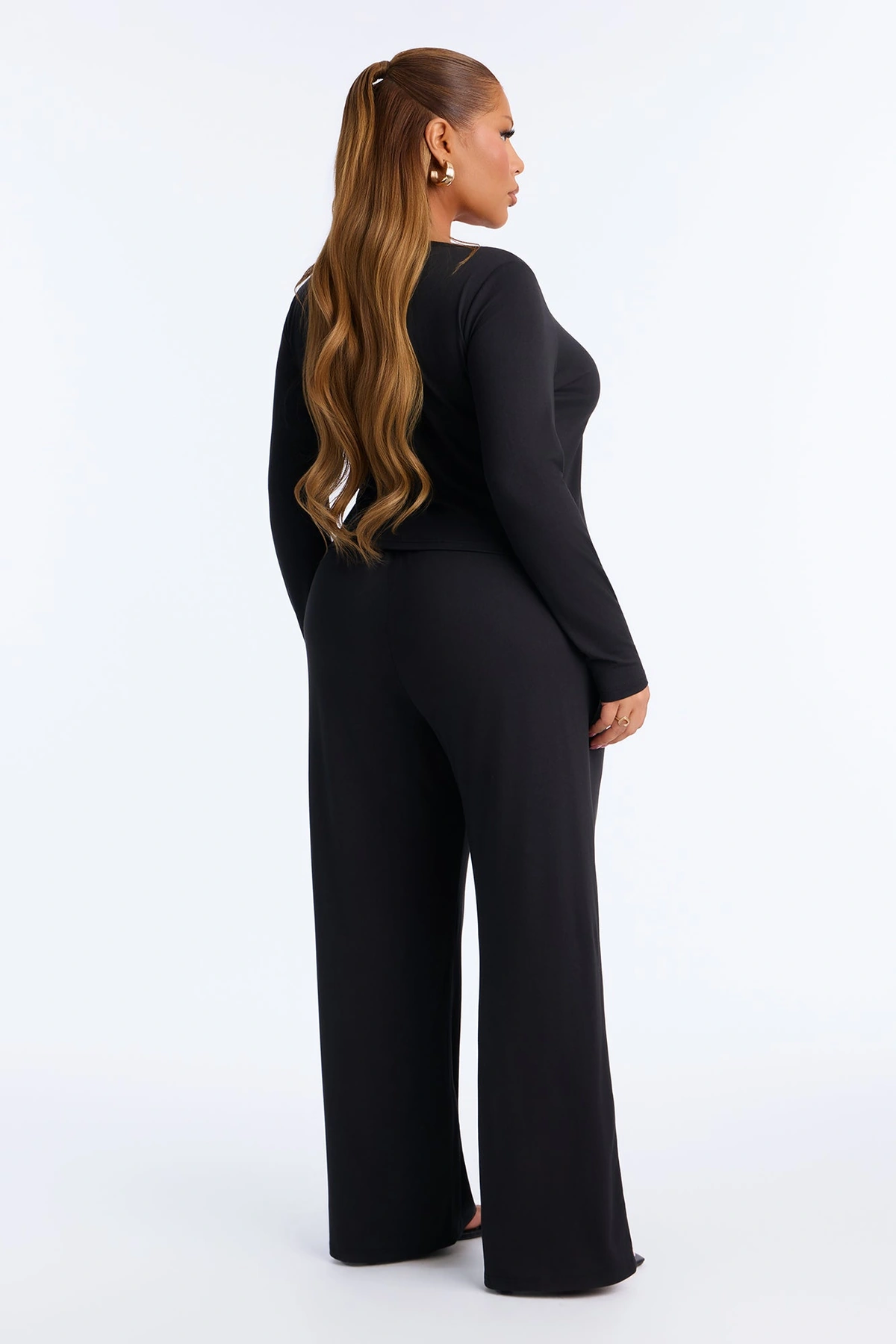 Lazy Morning Pant Set - Black — Preto