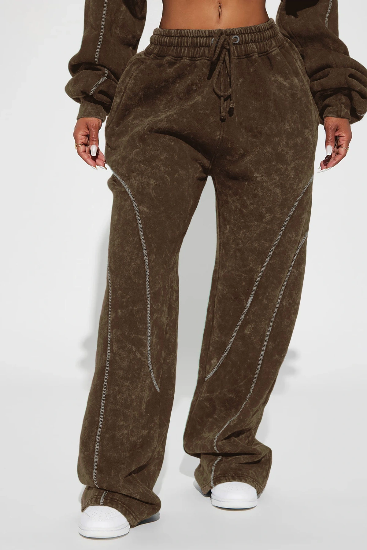 Norah Washed Lounge Pant - Brown — Castanho