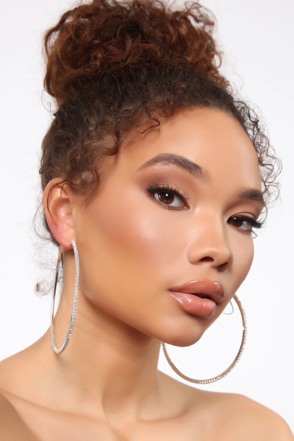 Katherine Hoop Earrings - Silver — Prateado