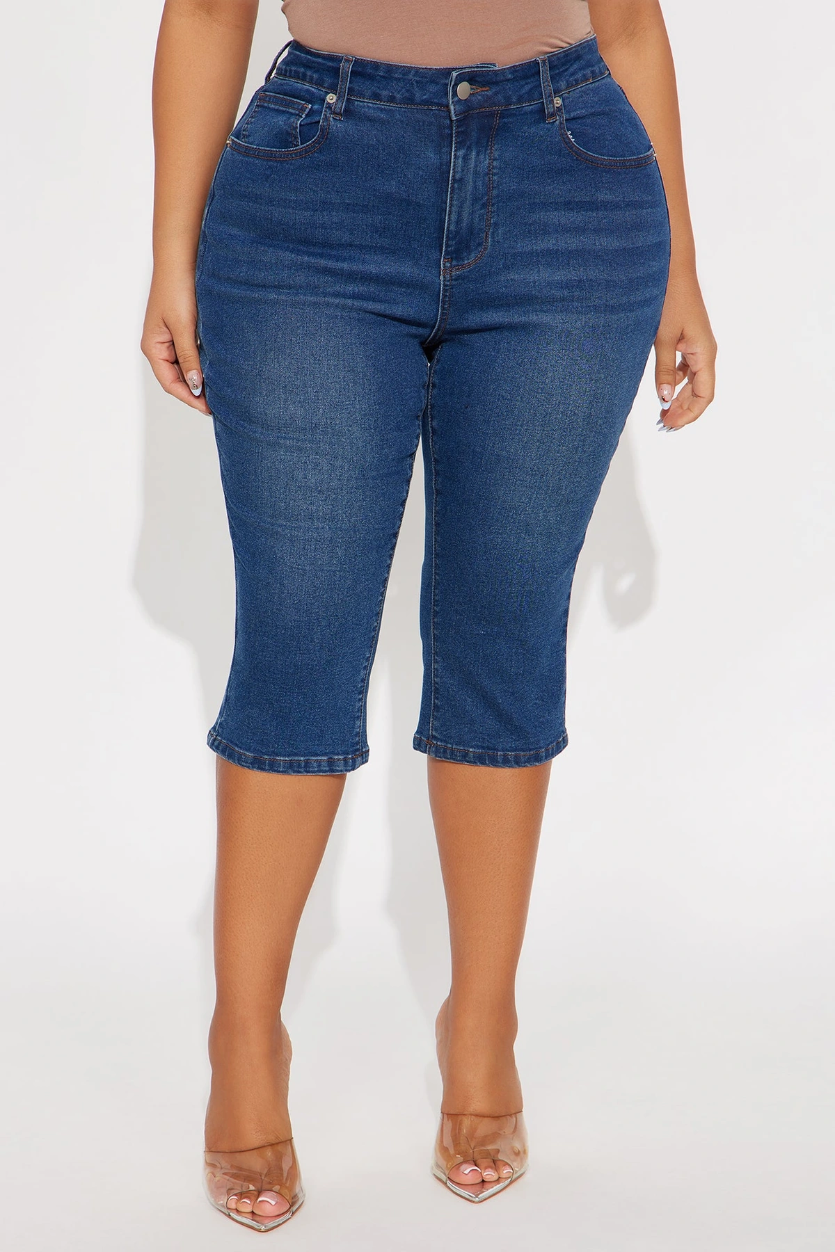 San Diego Skinny Capri Jeans - Dark Wash — Ganga de lavagem escura