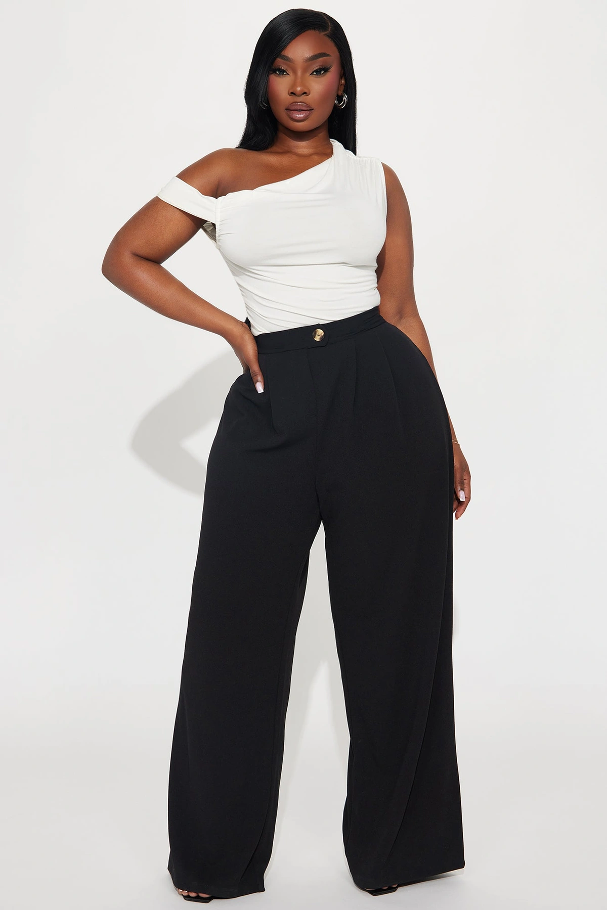 What Matters Most Wide Leg Trouser - Black — Preto