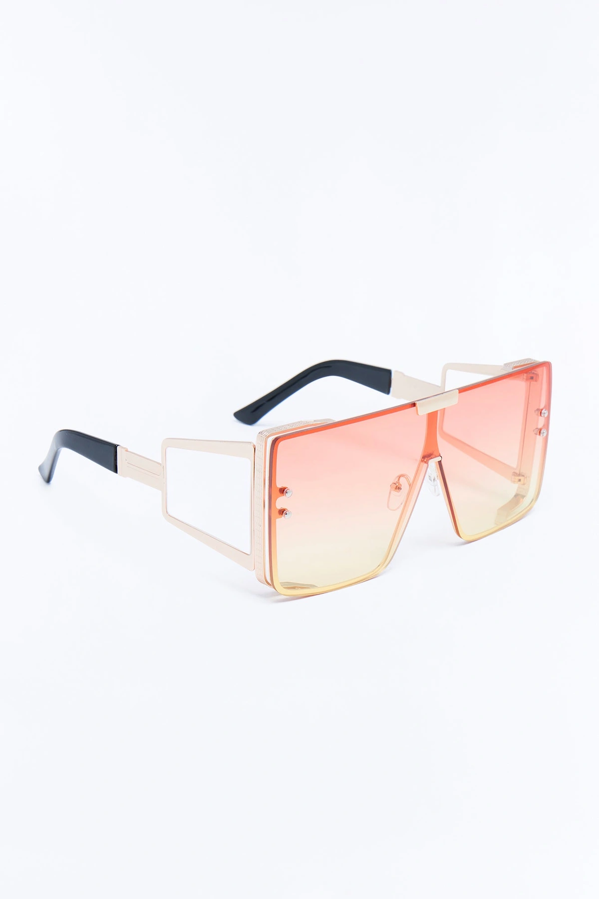 Dancing Until Sunset Sunglasses - Gold/Orange — Dourado/Laranja
