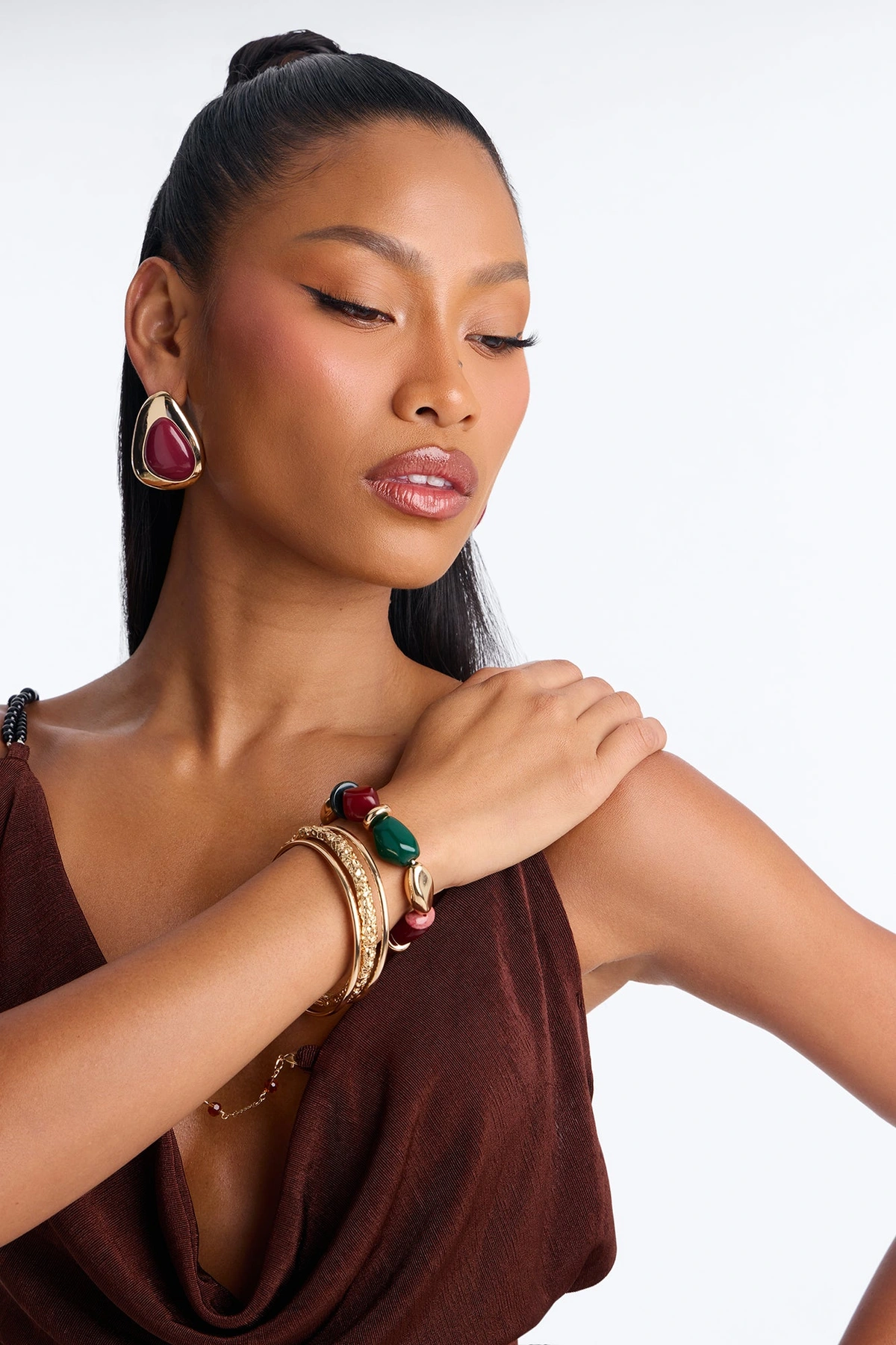 Marg On The Rocks 4 Piece Bracelet Set - Gold/combo — Dourado/combinação