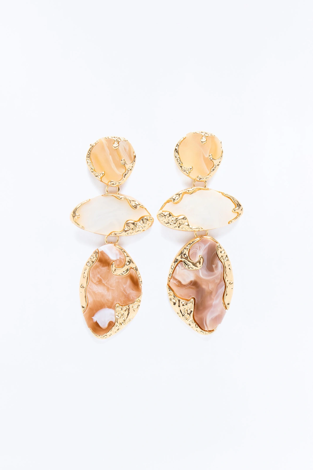 On A Beach Drop Earrings - Gold/combo — Dourado/combinação