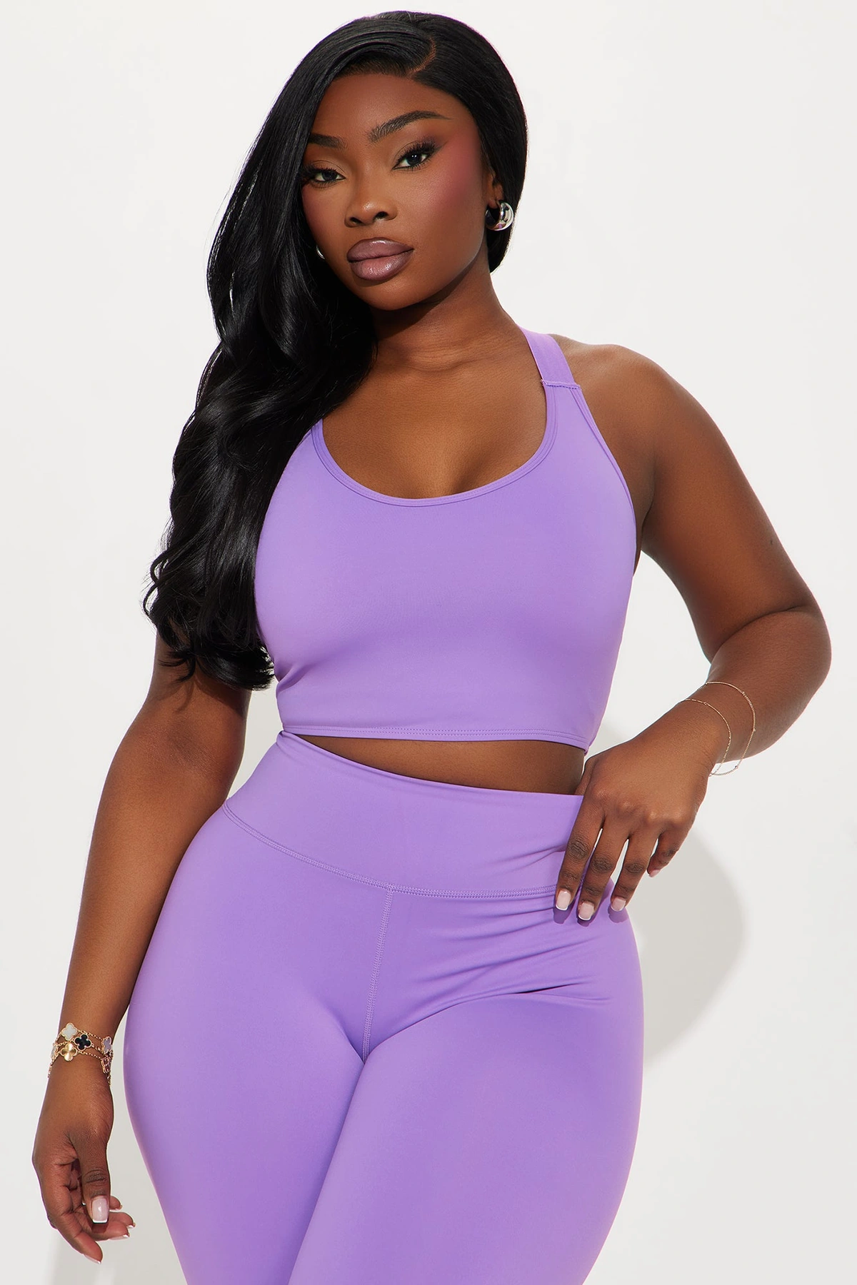 Giselle Twist Active Sports Bra - Lavender — Lavanda