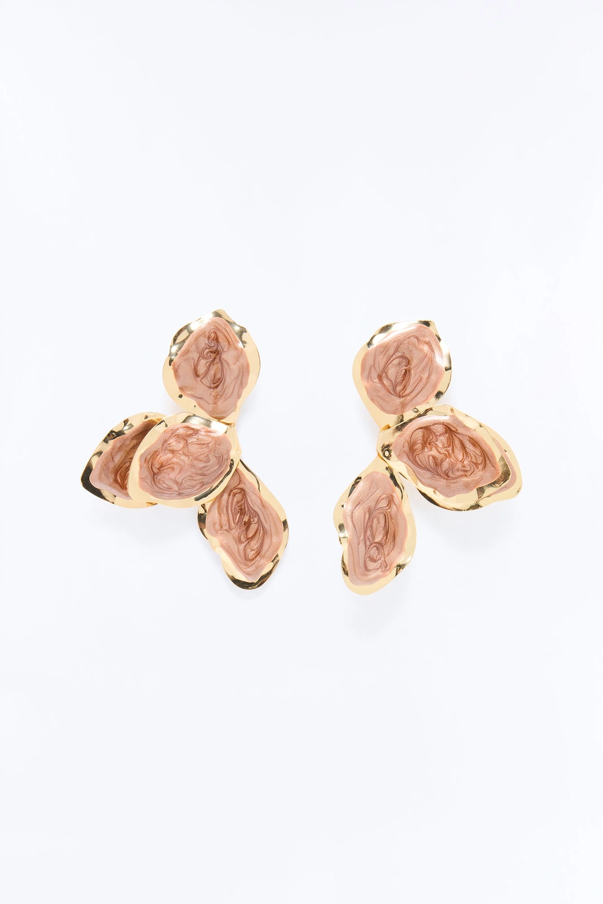Don't Be Shy Drop Earrings - Gold/Brown — Dourado/Castanho