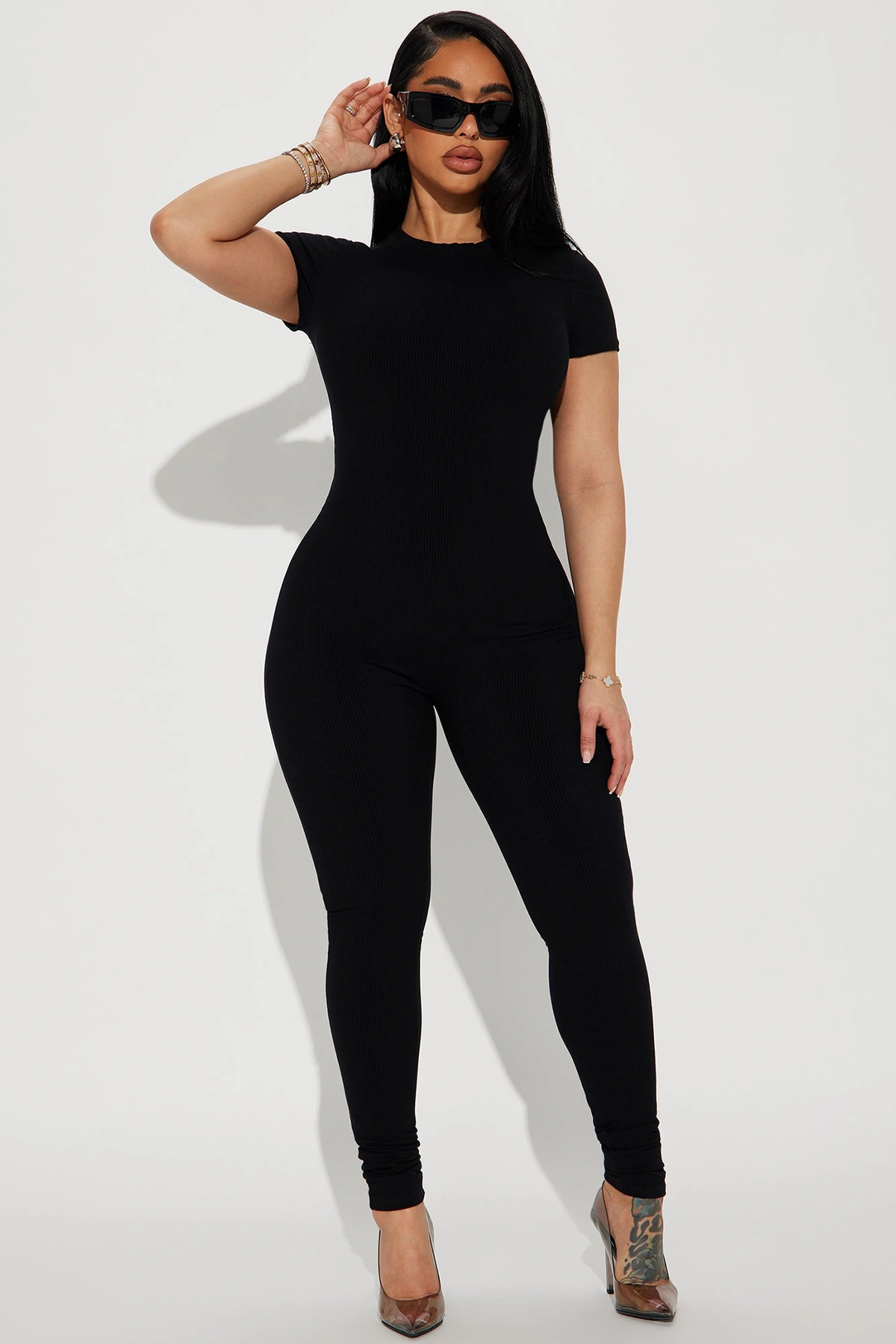 Malia Snatched Jumpsuit - Black — Preto
