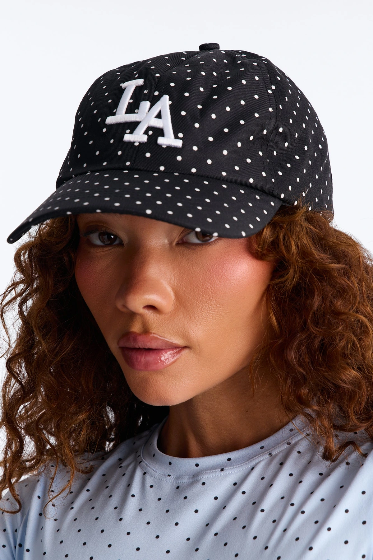 Spot On LA Baseball Hat - Black/combo — Preto/combinação